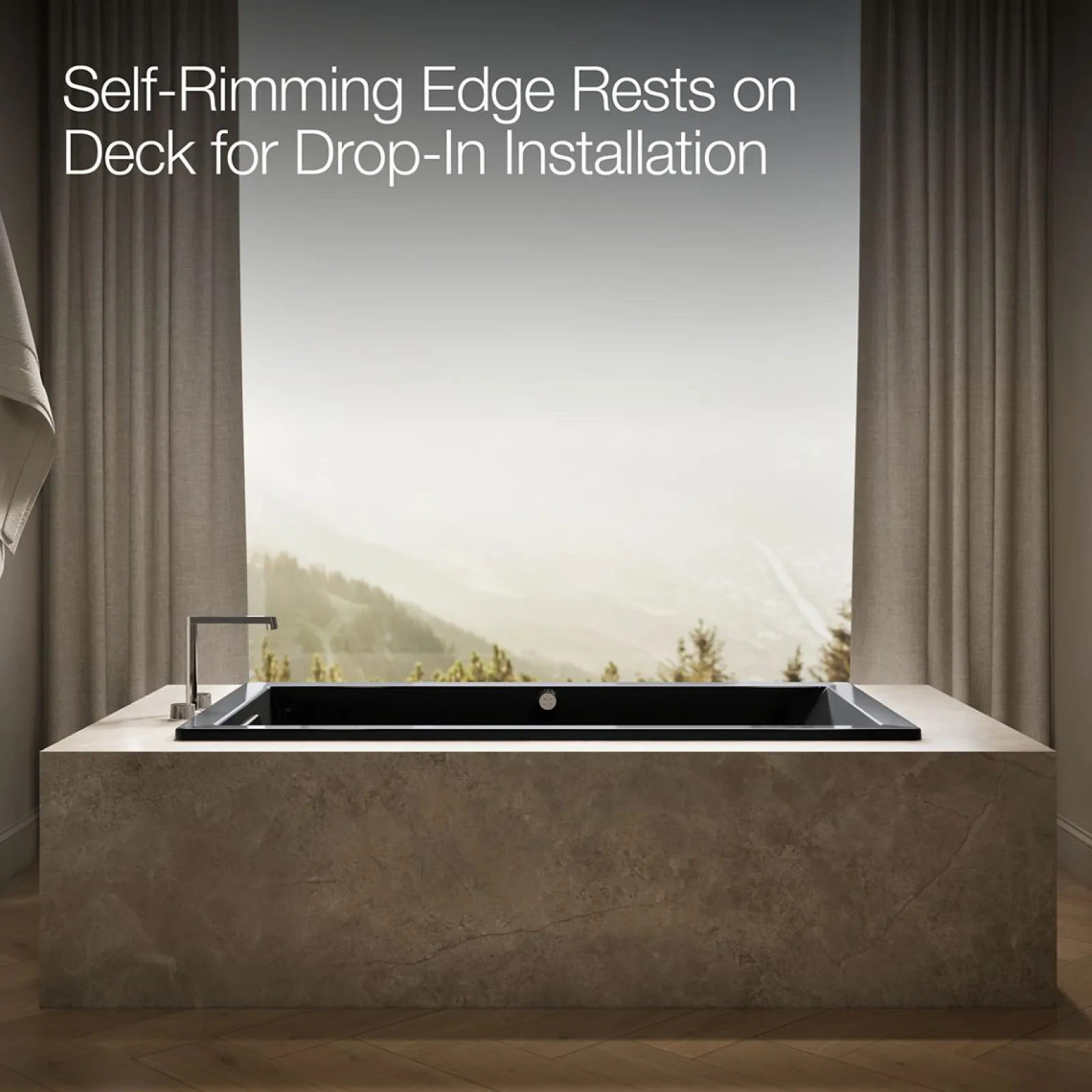 66" x 36" drop-in Heated BubbleMassage™ air bath with whirlpool^Kohler Outlet