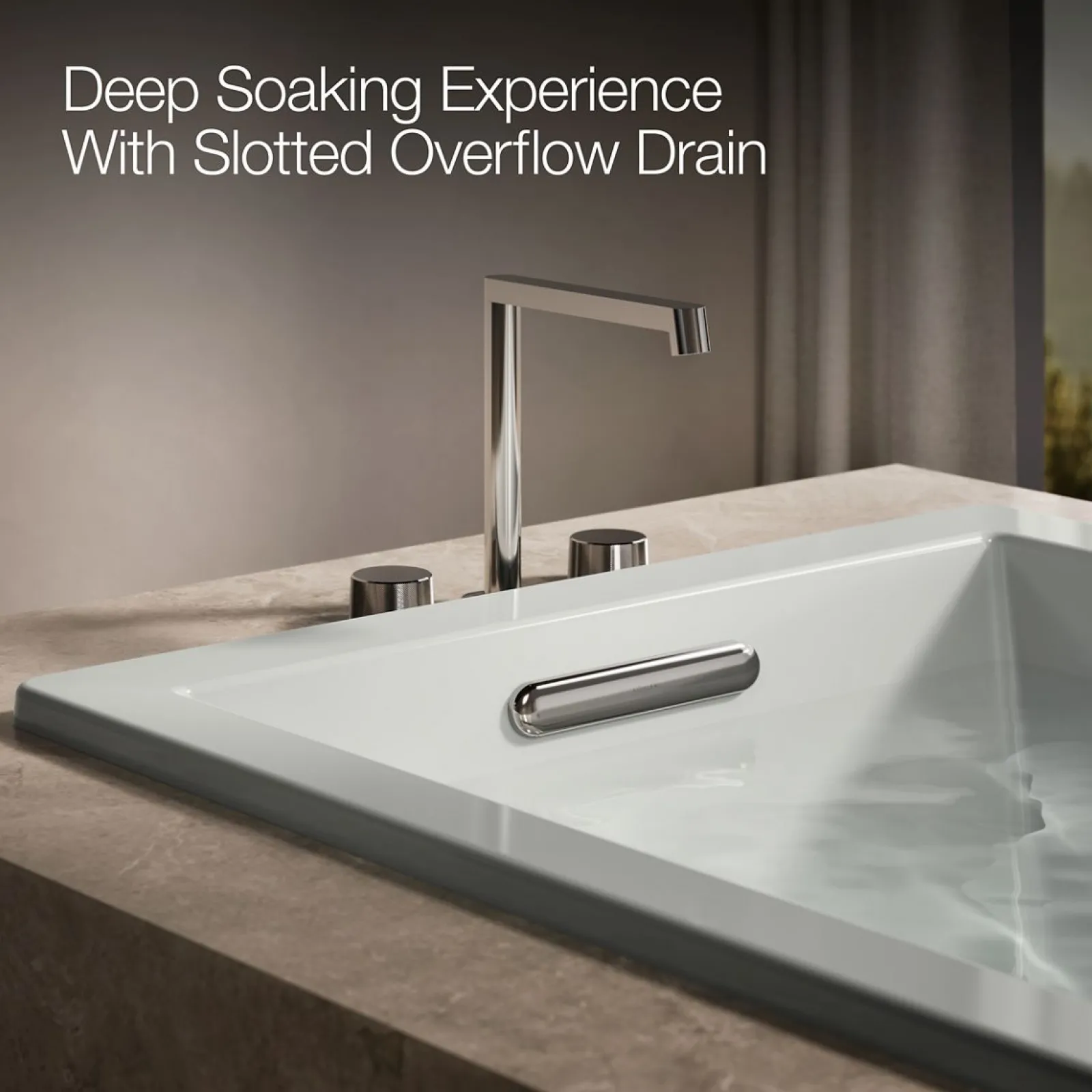 66" x 36" drop-in Heated BubbleMassage™ air bath with whirlpool^Kohler Outlet