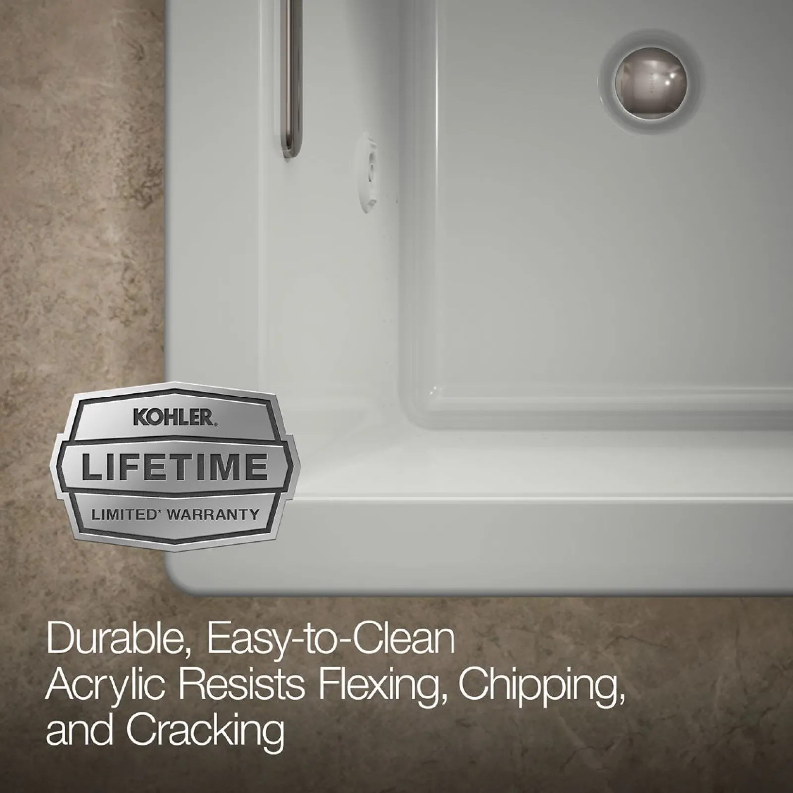 66" x 36" drop-in Heated BubbleMassage™ air bath with whirlpool^Kohler Outlet