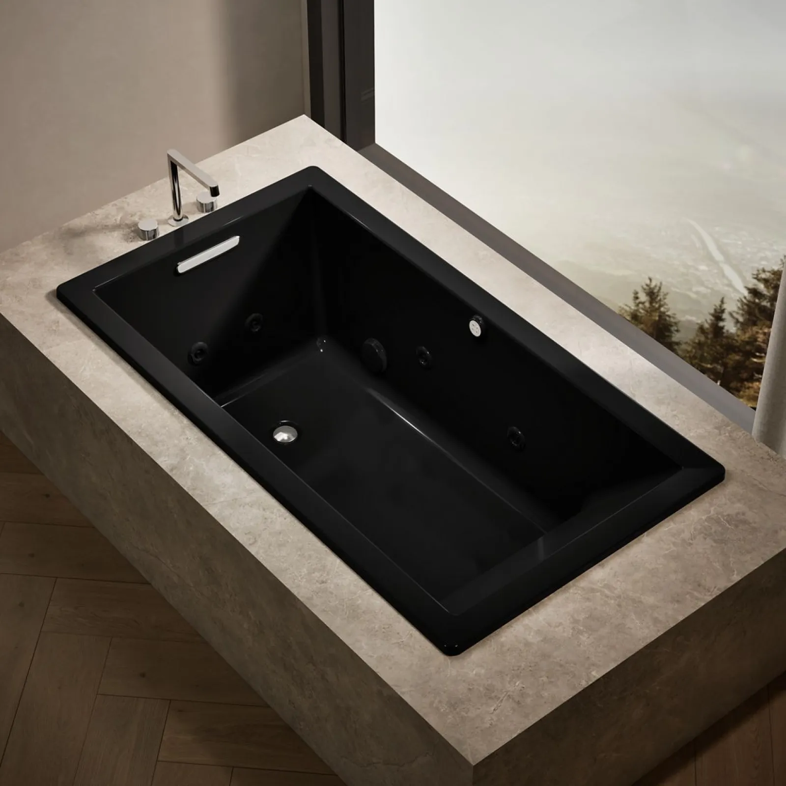 66" x 36" drop-in Heated BubbleMassage™ air bath with whirlpool^Kohler Outlet