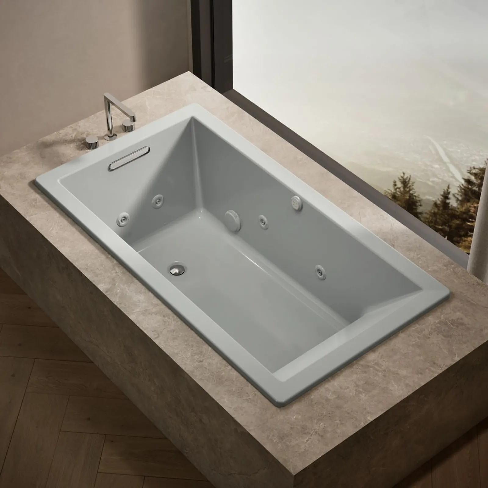 66" x 36" drop-in Heated BubbleMassage™ air bath with whirlpool^Kohler Outlet