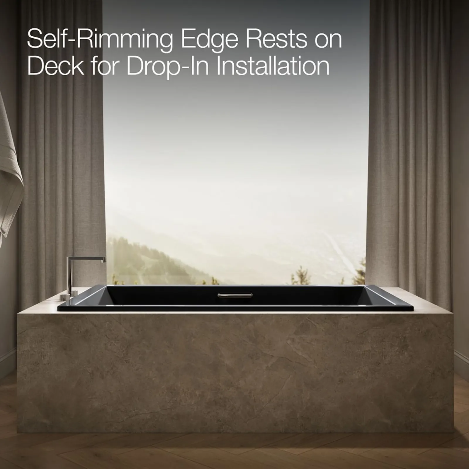72" x 42" drop-in Heated BubbleMassage™ air bath with whirlpool^Kohler Best