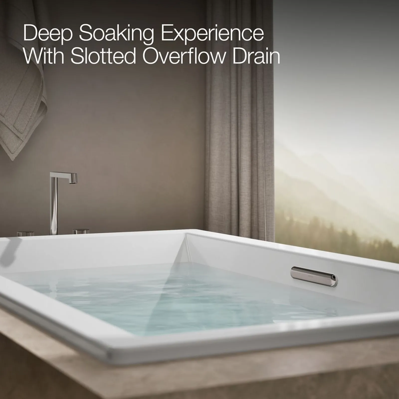 72" x 42" drop-in Heated BubbleMassage™ air bath with whirlpool^Kohler Best