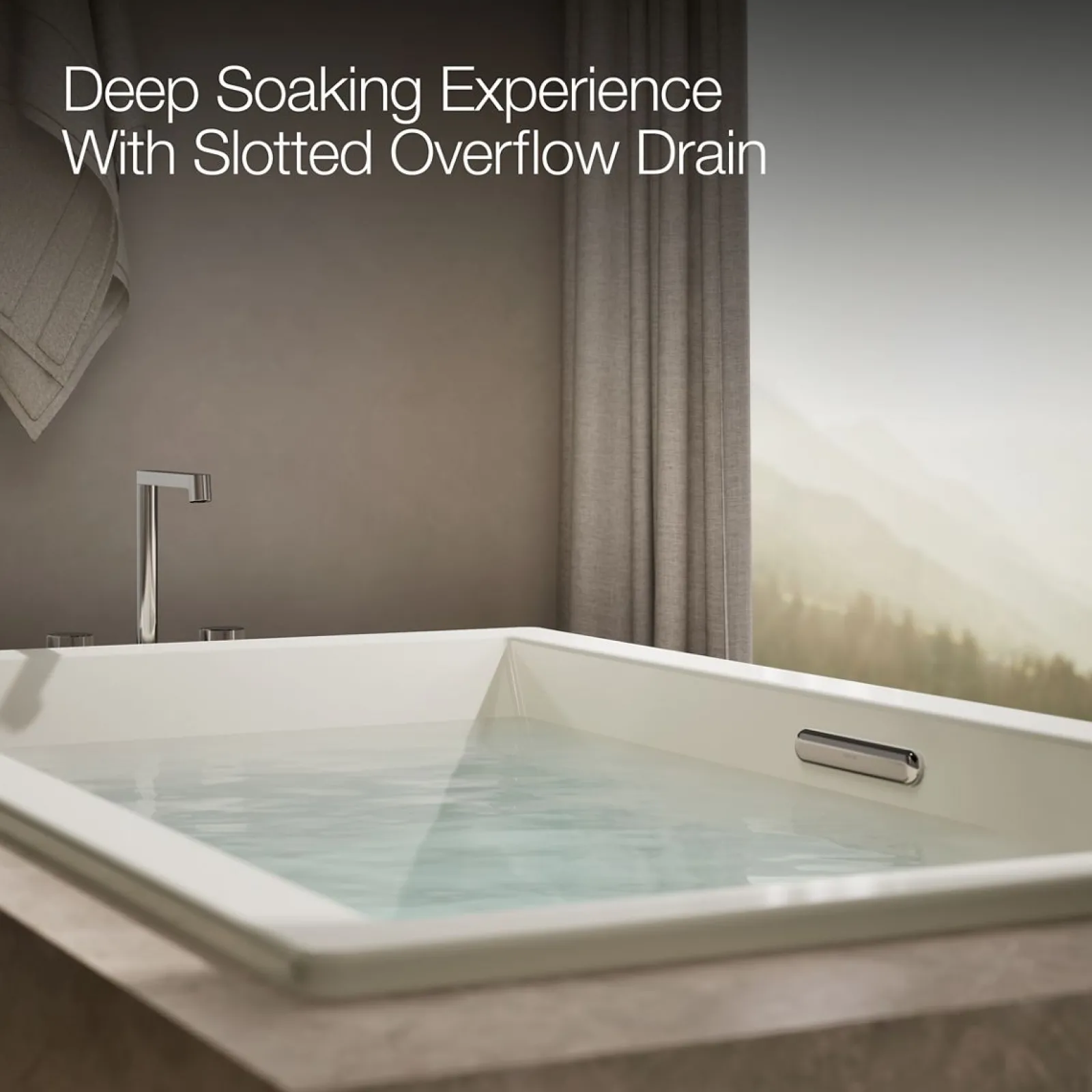 72" x 42" drop-in Heated BubbleMassage™ air bath with whirlpool^Kohler Best