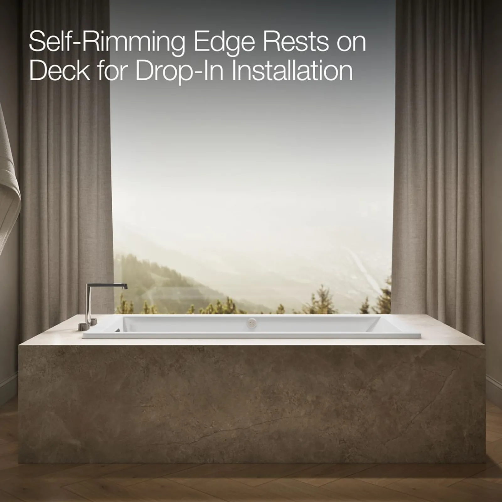 66" x 32" drop-in Heated BubbleMassage™ air bath with whirlpool^Kohler Best