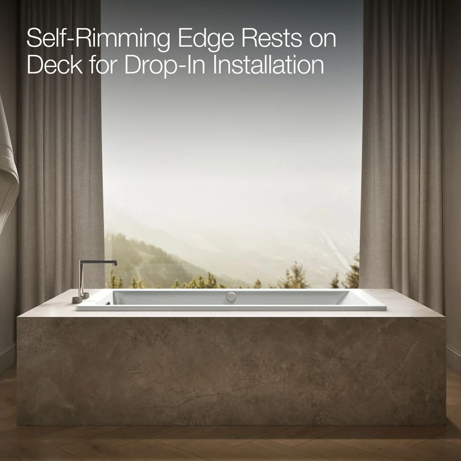 66" x 32" drop-in Heated BubbleMassage™ air bath with whirlpool^Kohler Best