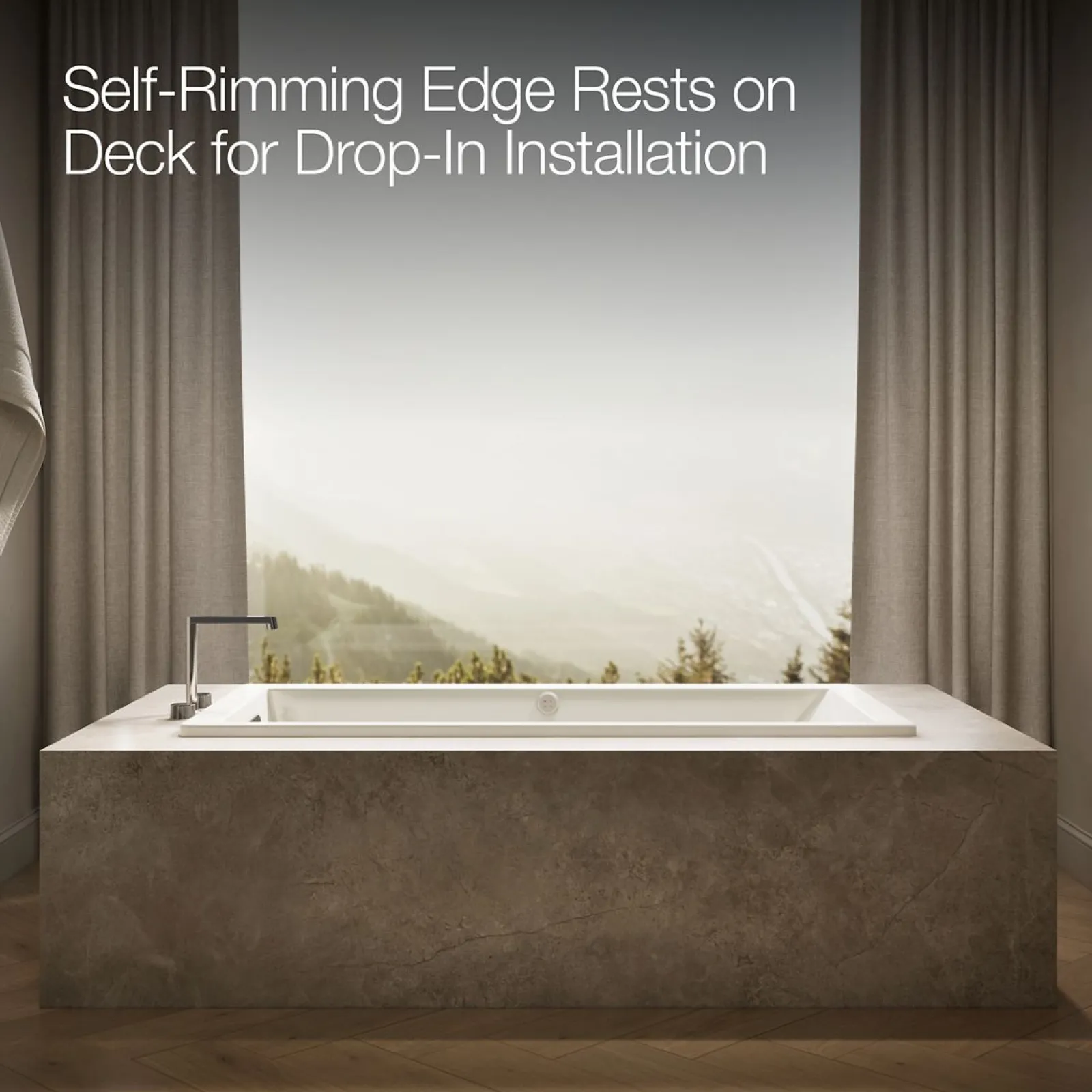 66" x 32" drop-in Heated BubbleMassage™ air bath with whirlpool^Kohler Best