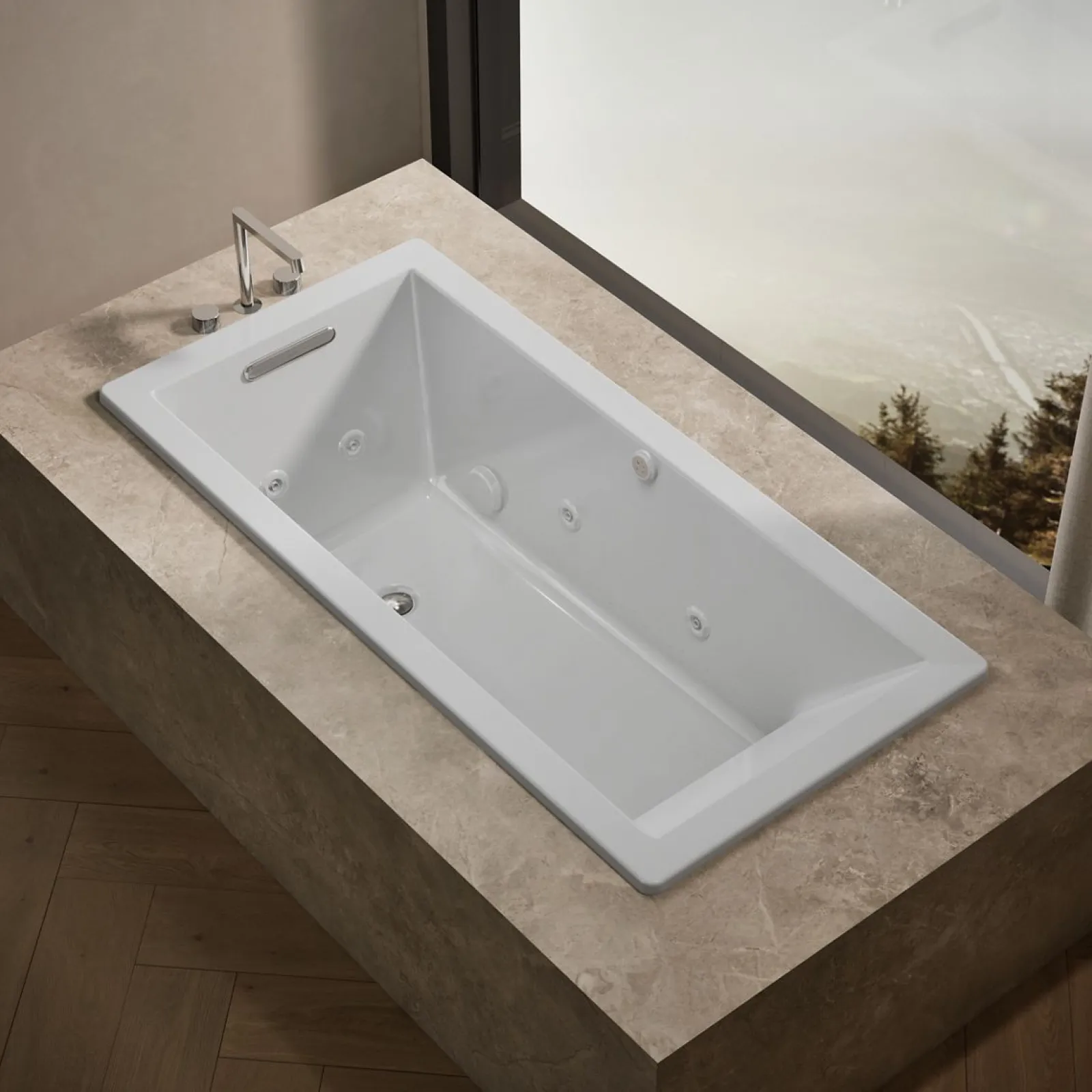 66" x 32" drop-in Heated BubbleMassage™ air bath with whirlpool^Kohler Best