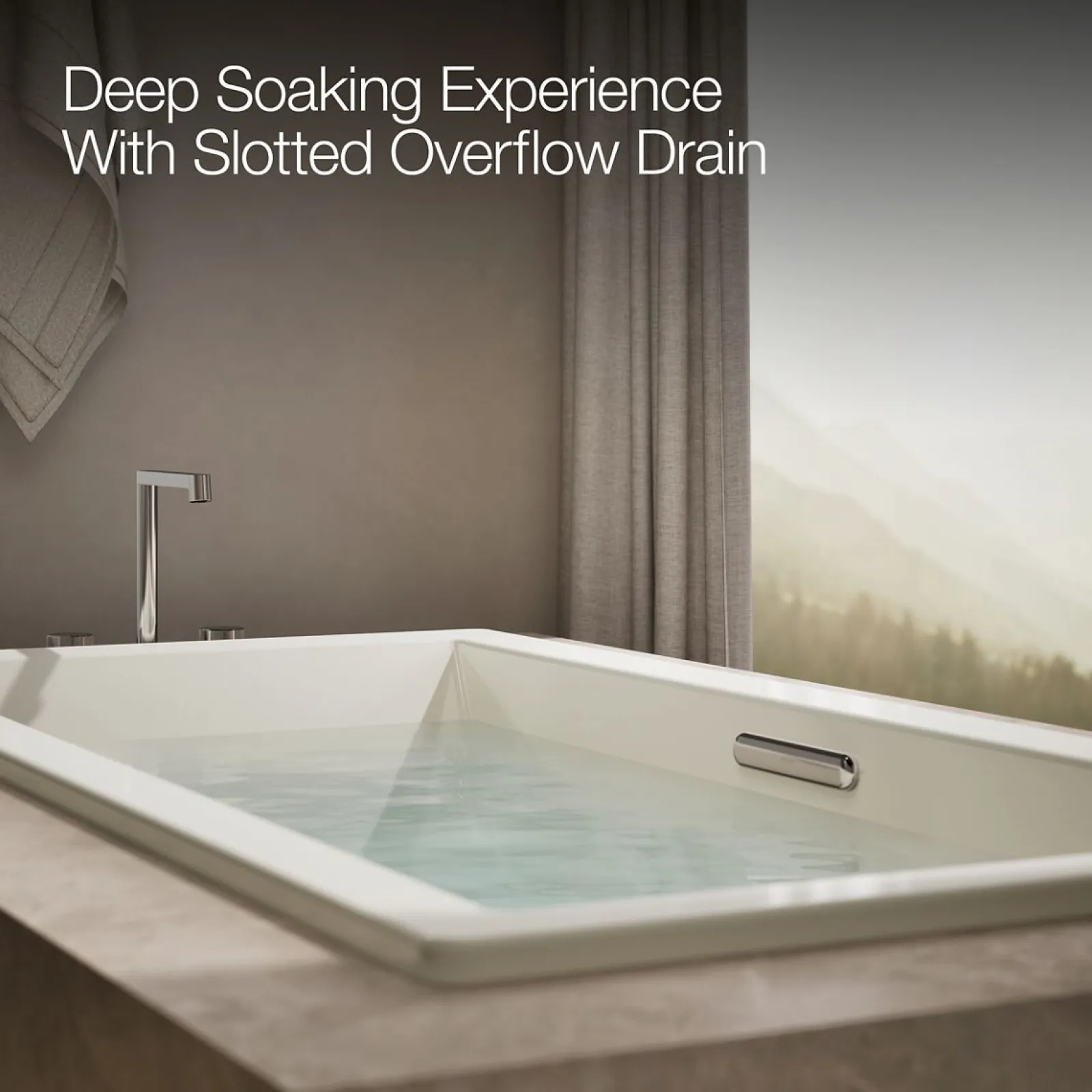 72" x 36" drop-in Heated BubbleMassage™ air bath with Bask® heated surface^Kohler Best