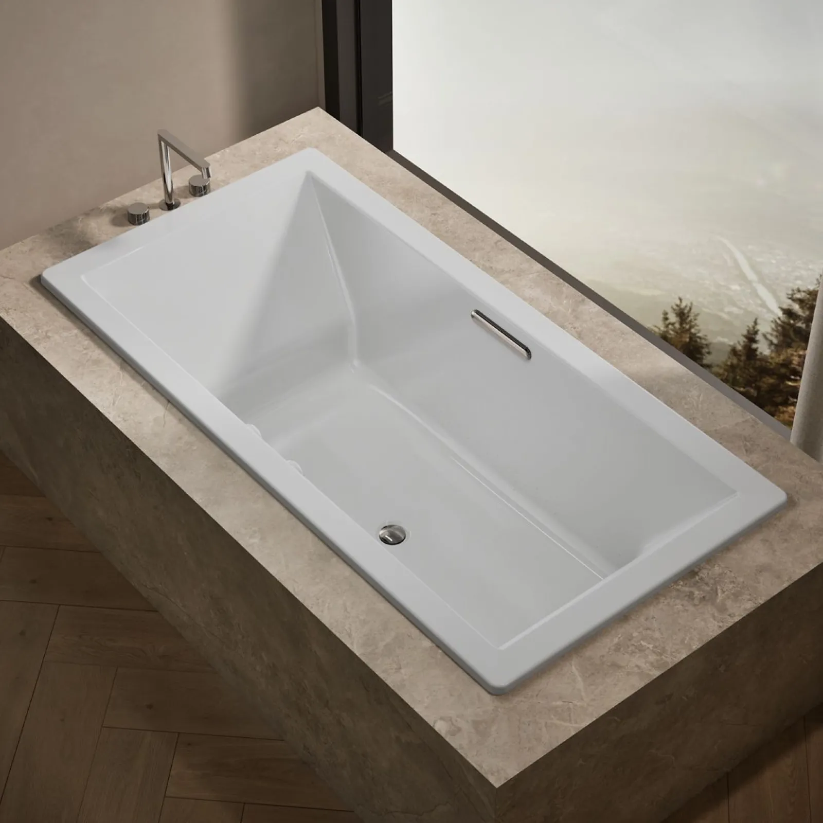 72" x 36" drop-in Heated BubbleMassage™ air bath with Bask® heated surface^Kohler Best