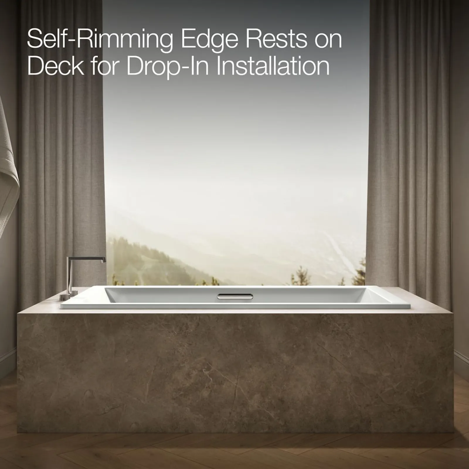 72" x 36" drop-in Heated BubbleMassage™ air bath with whirlpool^Kohler Online