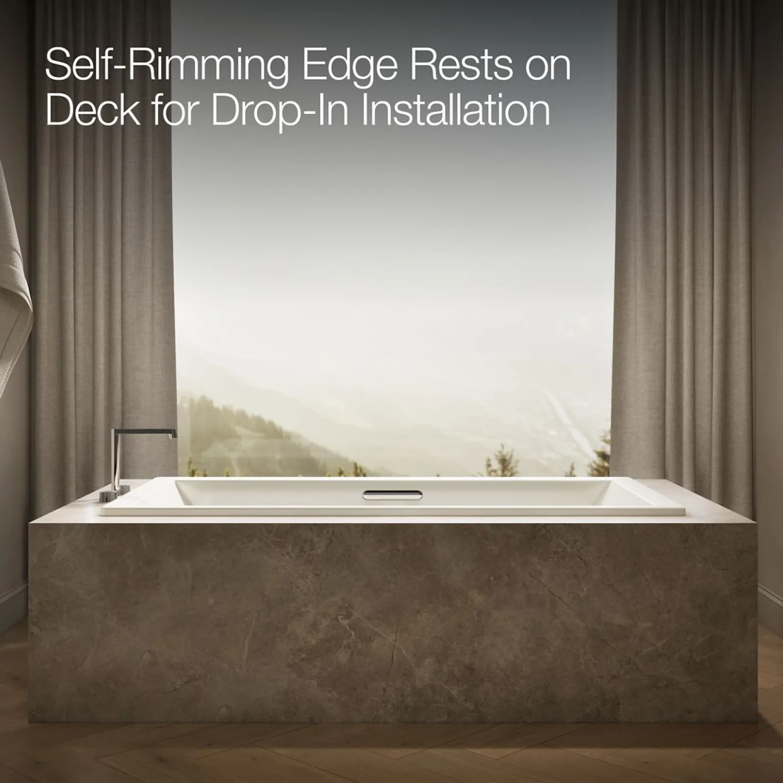 72" x 36" drop-in Heated BubbleMassage™ air bath with whirlpool^Kohler Online
