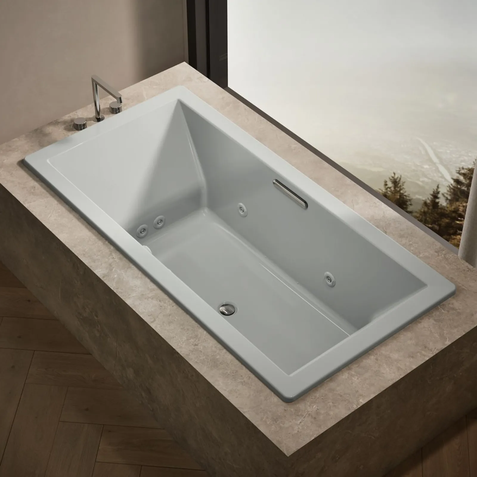 72" x 36" drop-in Heated BubbleMassage™ air bath with whirlpool^Kohler Online