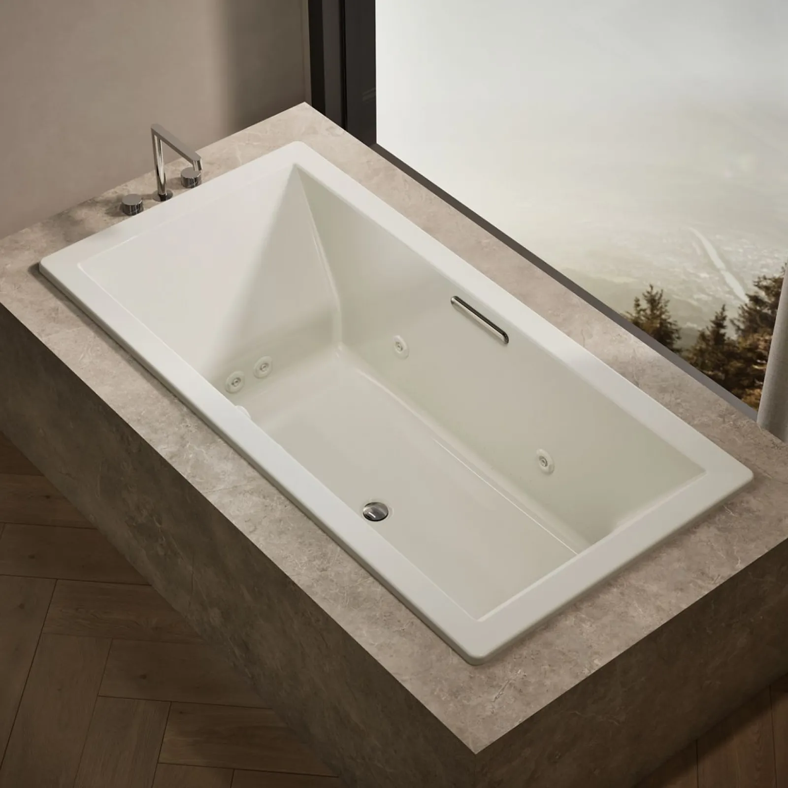 72" x 36" drop-in Heated BubbleMassage™ air bath with whirlpool^Kohler Online