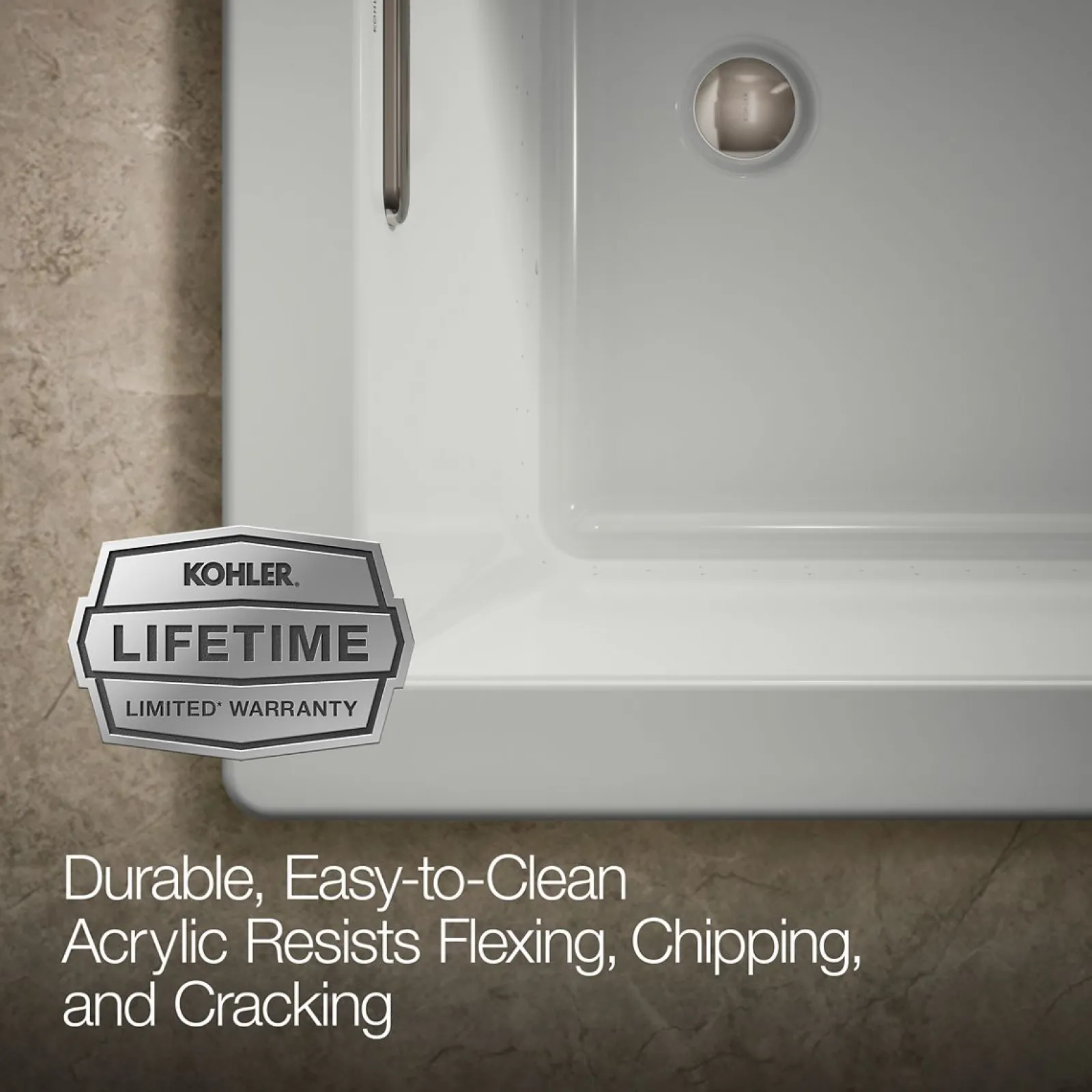 60" x 36" drop-in Heated BubbleMassage™ air bath^Kohler Outlet
