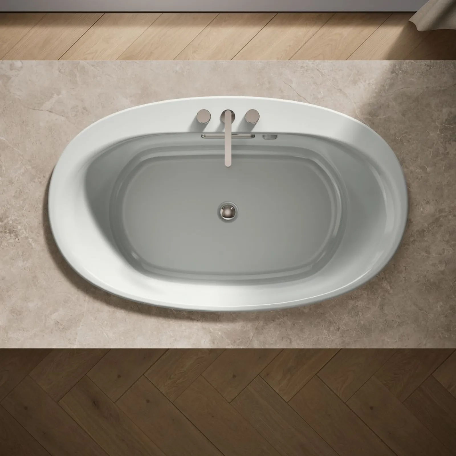 59-3/4" x 35-3/4" drop-in Heated BubbleMassage™ air bath with Bask® heated surface^Kohler New