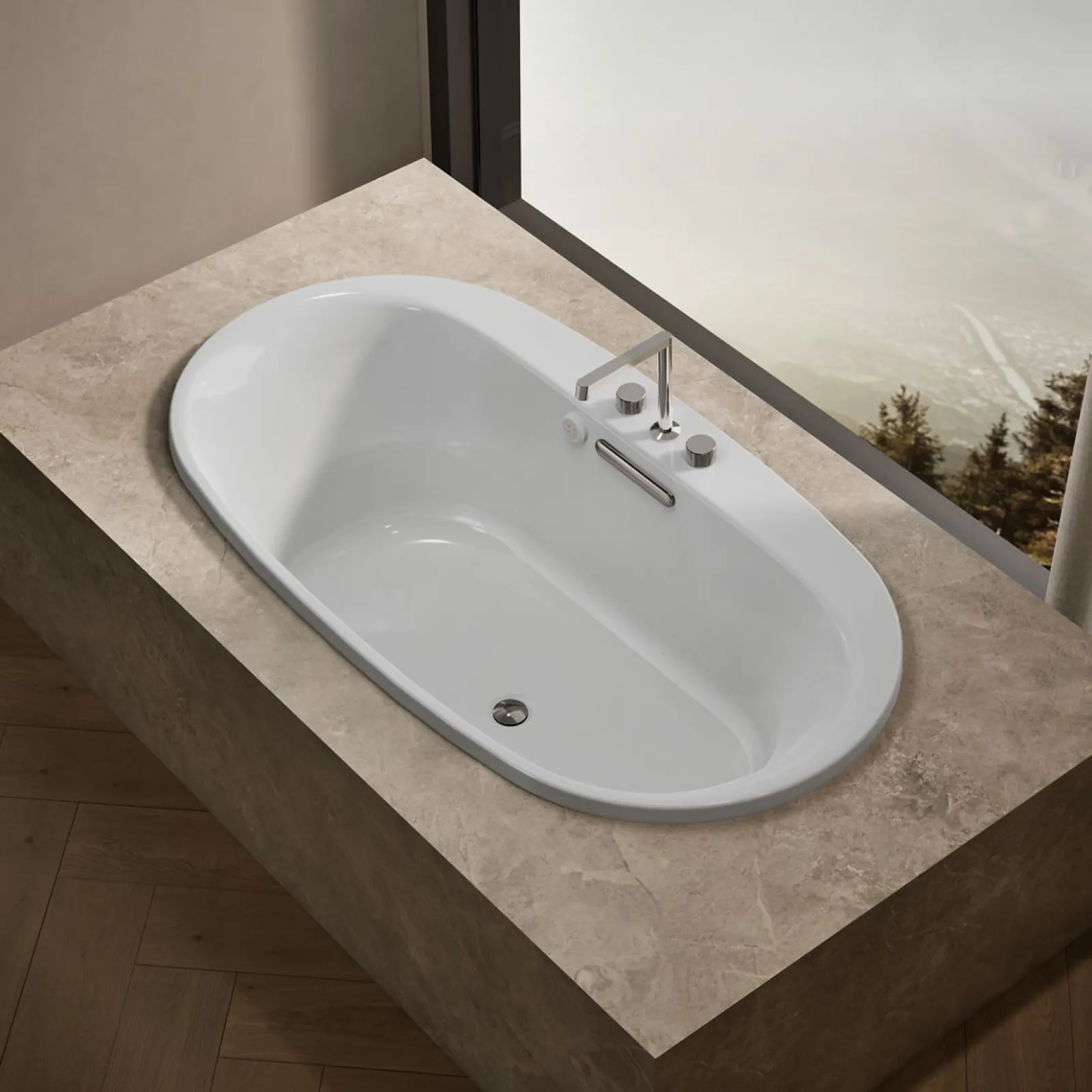 66" x 36" drop-in Heated BubbleMassage™ air bath with Bask® heated surface^Kohler Best