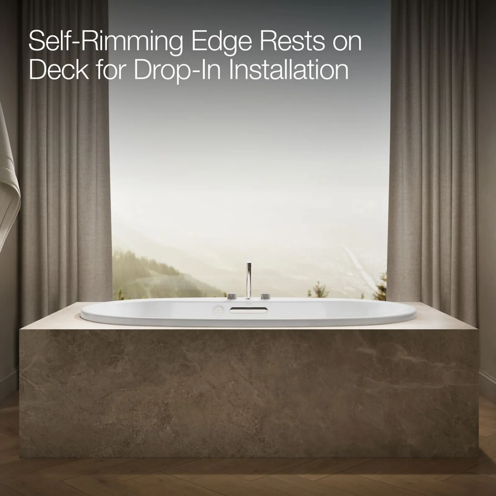 71-1/2" x 41-1/2" drop-in Heated BubbleMassage™^Kohler New