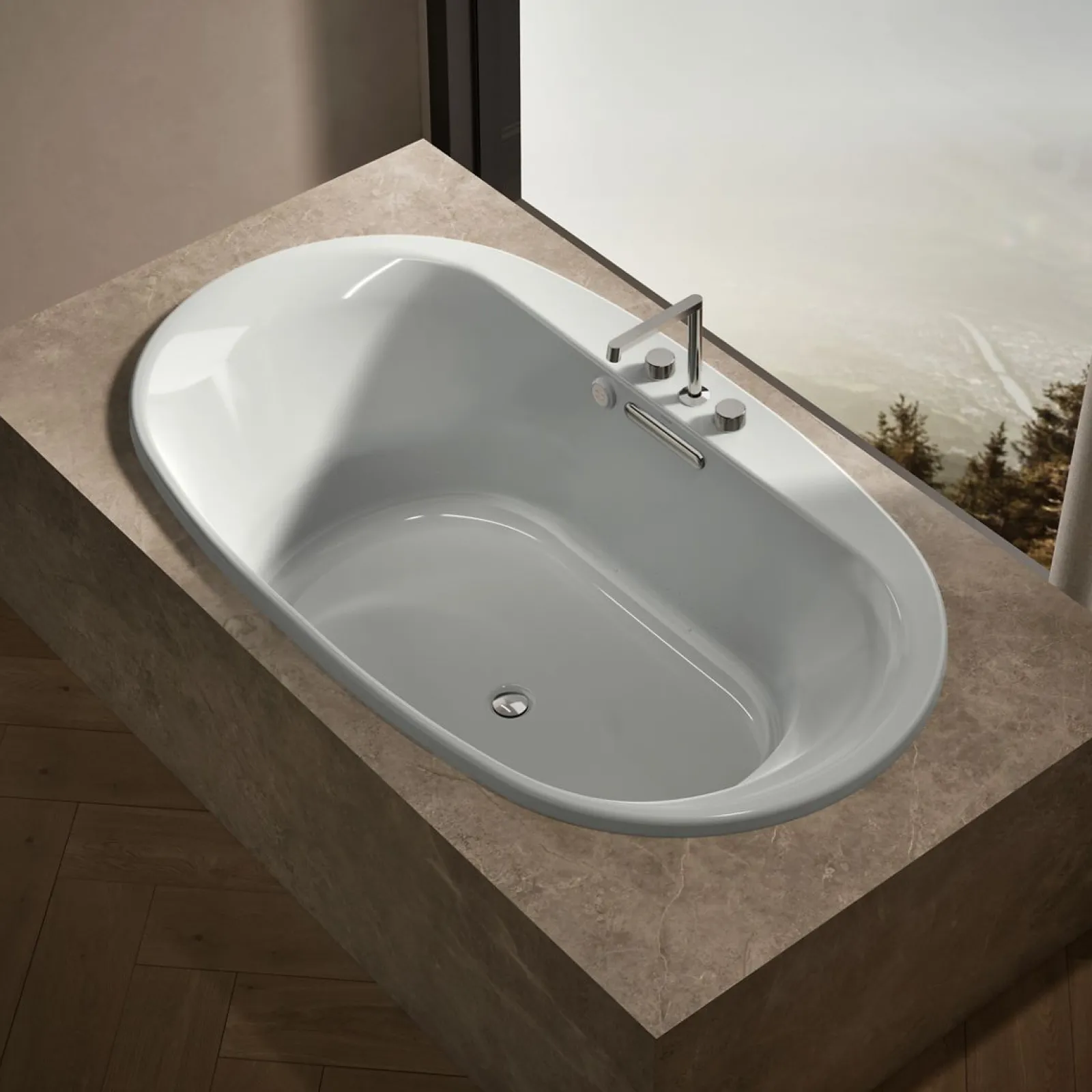 71-1/2" x 41-1/2" drop-in Heated BubbleMassage™^Kohler New