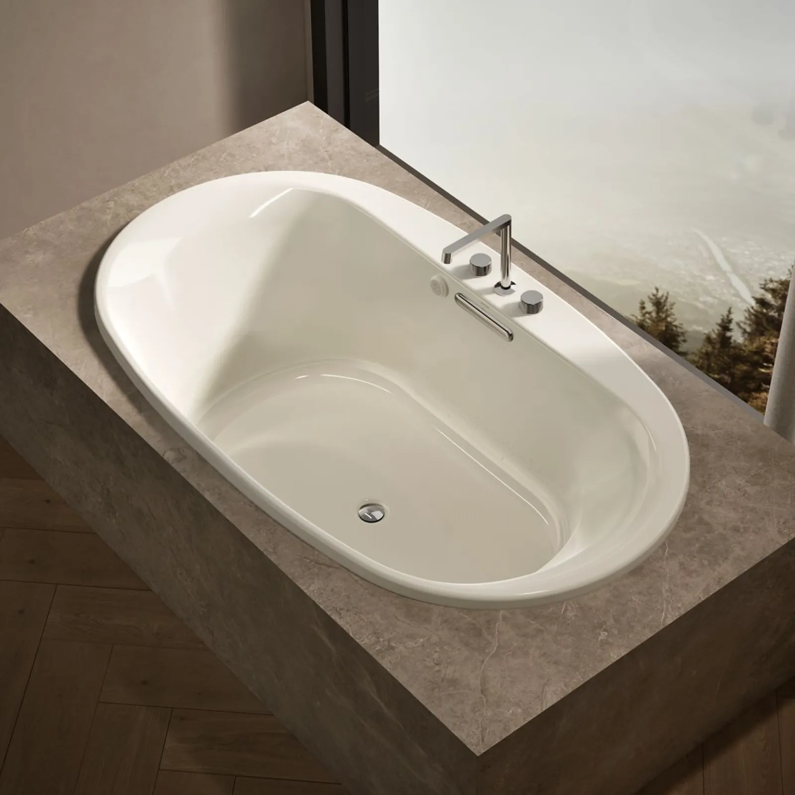 71-1/2" x 41-1/2" drop-in Heated BubbleMassage™^Kohler New