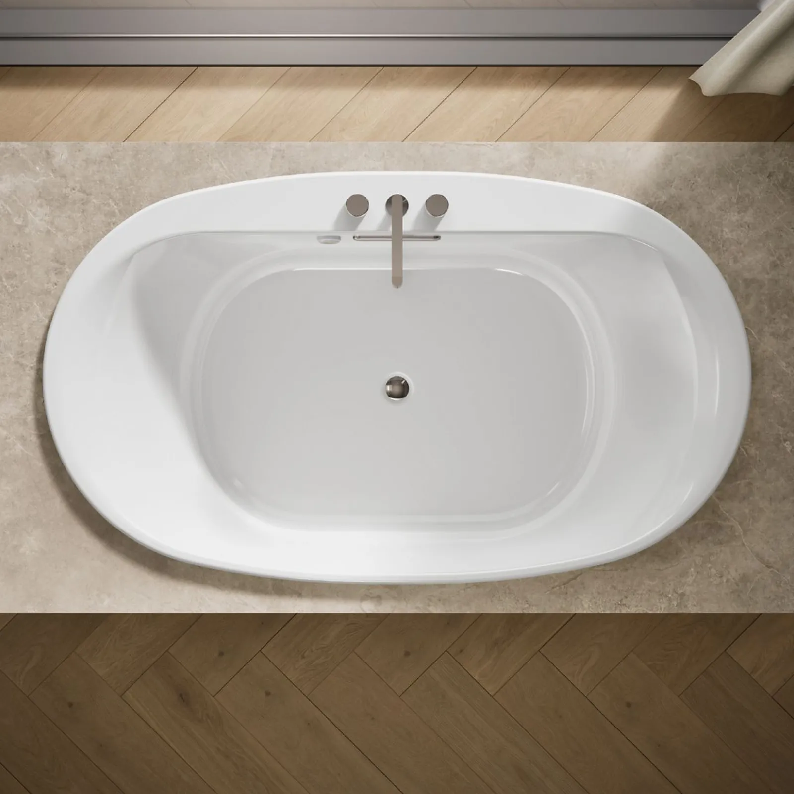 71-1/2" x 41-1/2" drop-in Heated BubbleMassage™ air bath with Bask® heated surface^Kohler Online