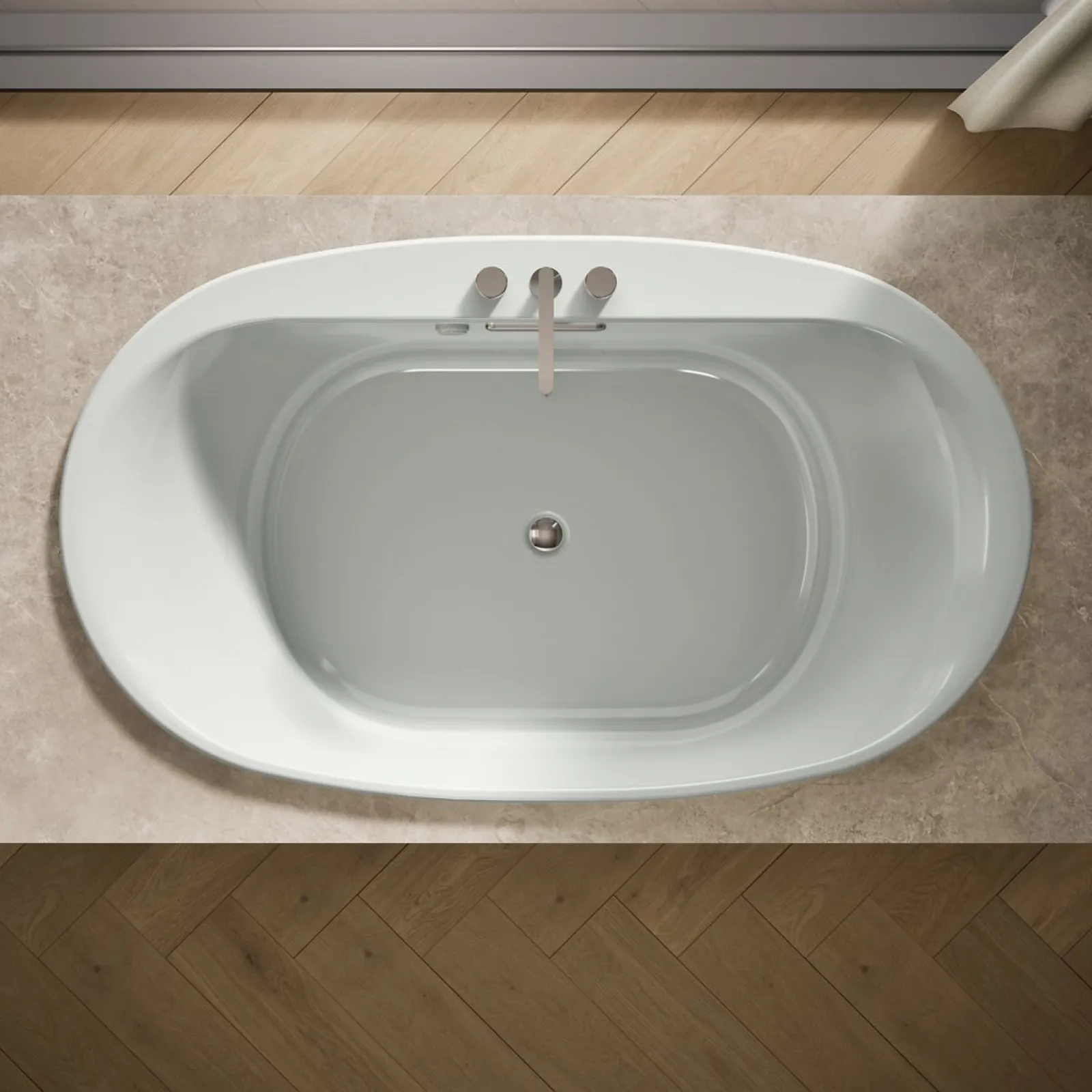 71-1/2" x 41-1/2" drop-in Heated BubbleMassage™ air bath with Bask® heated surface^Kohler Online