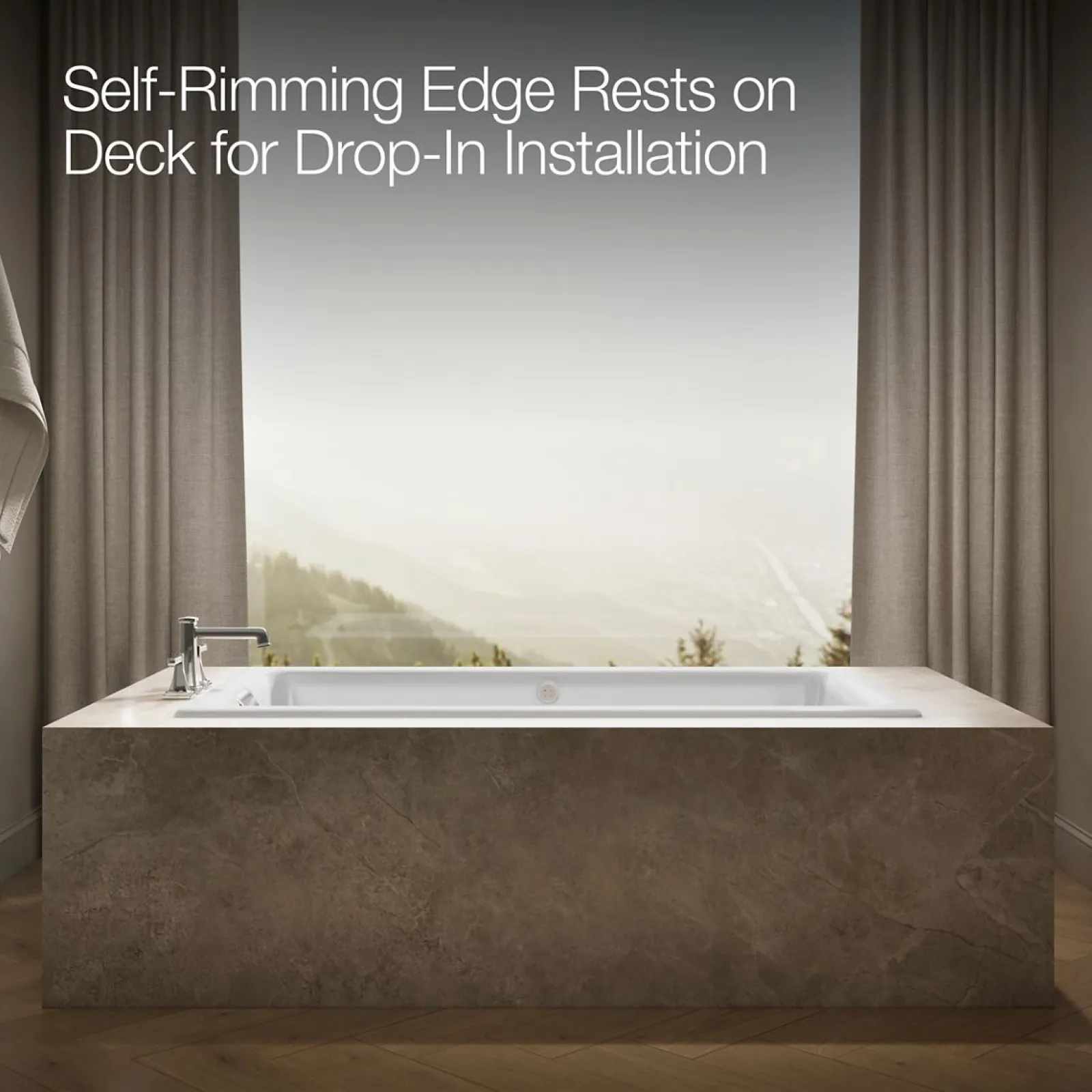66" x 36" drop-in Heated BubbleMassage™ air bath^Kohler