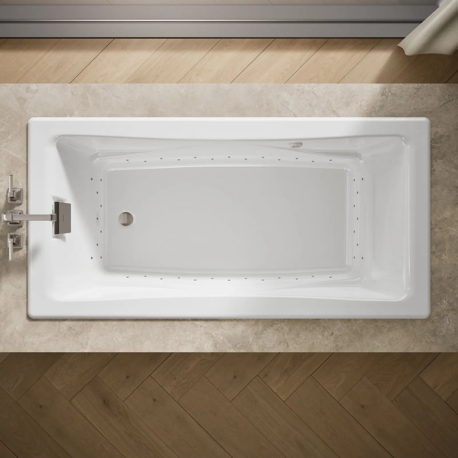 71-3/4" x 36" drop-in Heated BubbleMassage™ air bath^Kohler Hot