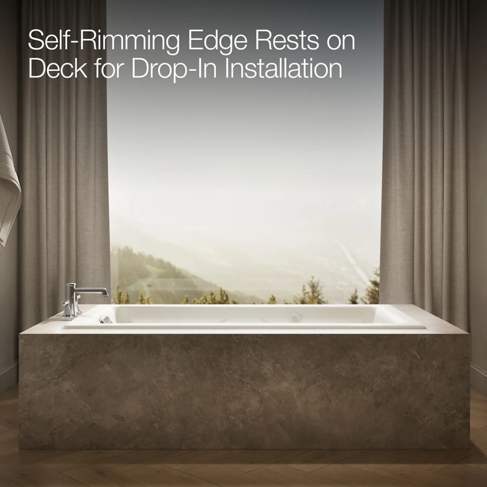 71-3/4" x 36" drop-in Heated BubbleMassage™ air bath^Kohler Clearance