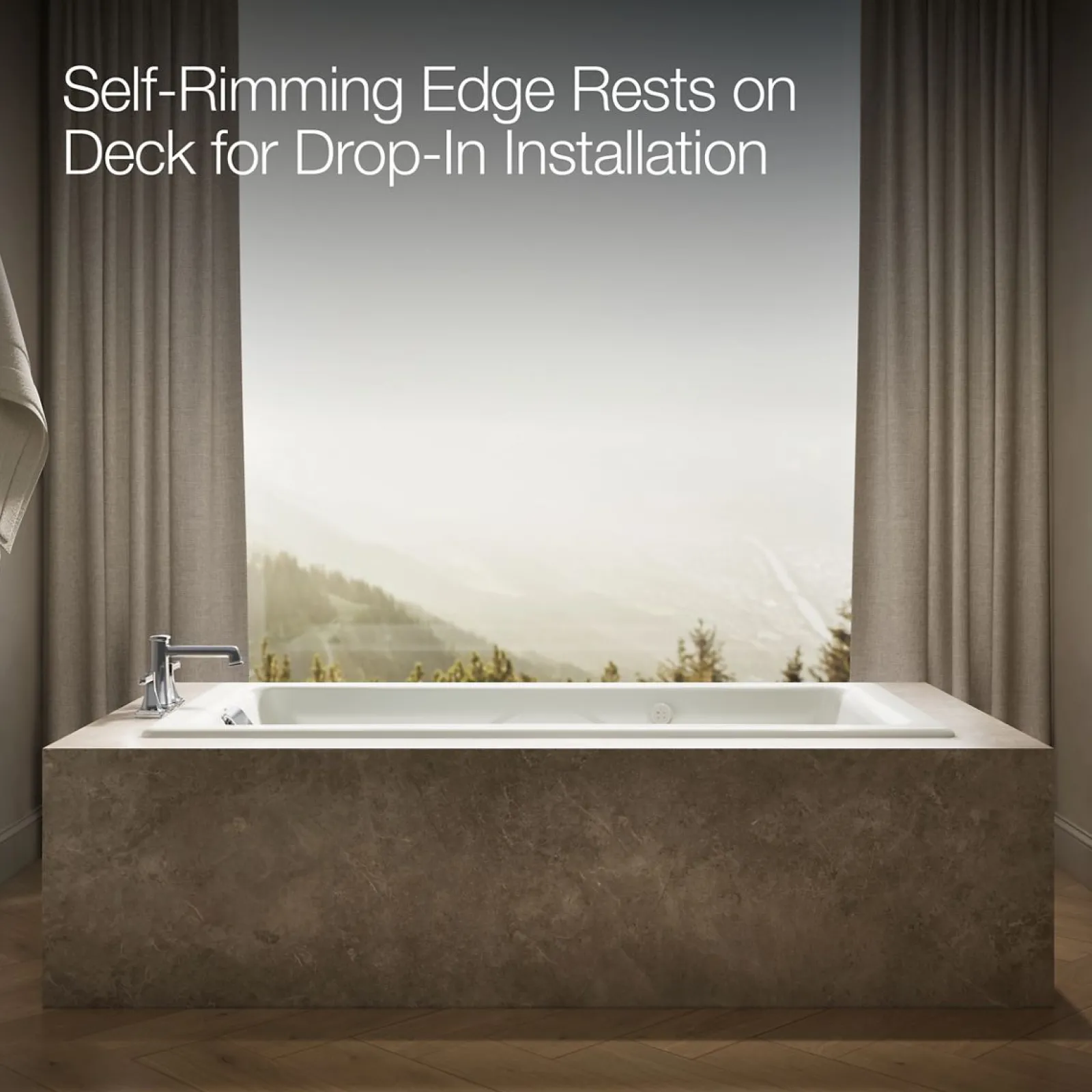 71-3/4" x 36" drop-in Heated BubbleMassage™ air bath^Kohler New