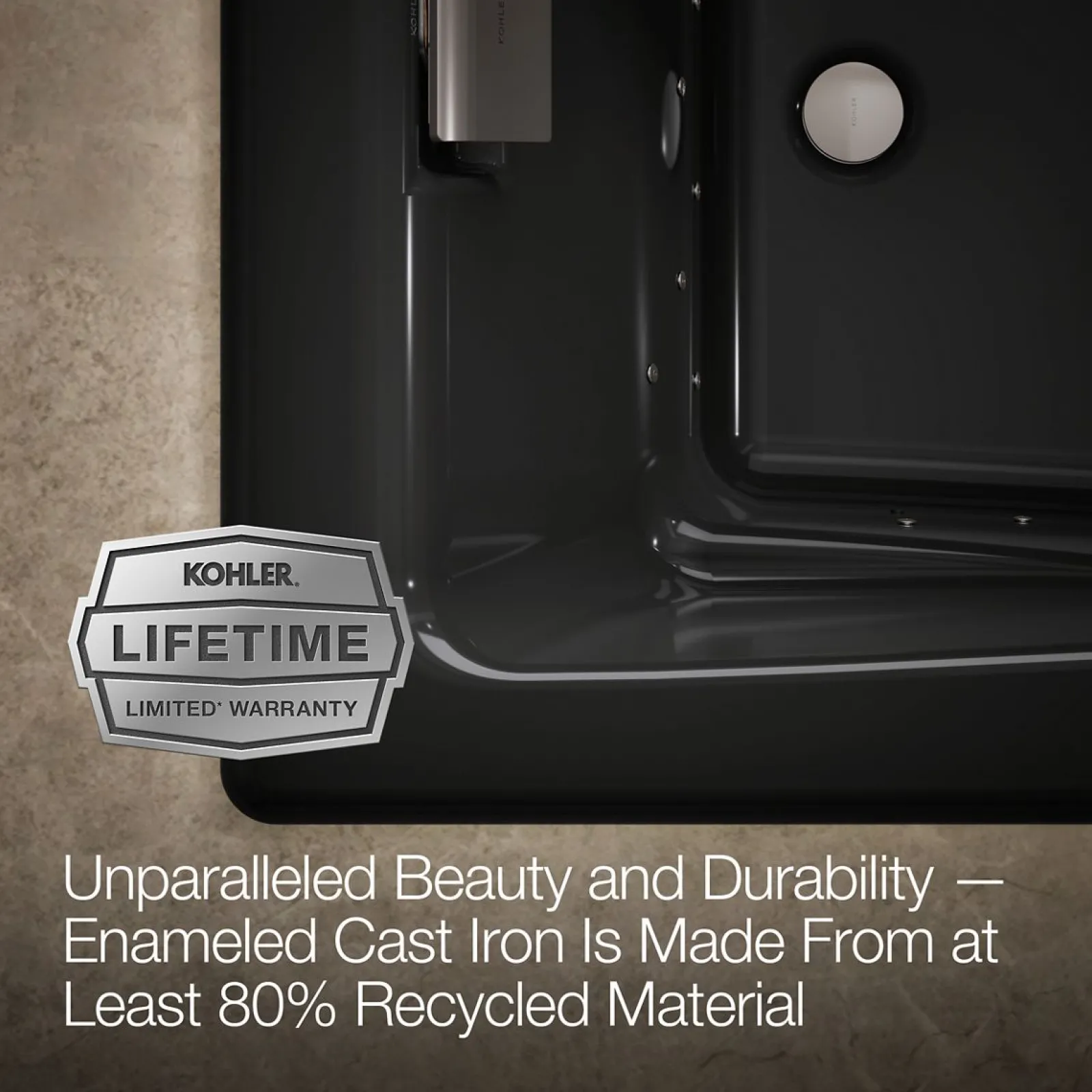 71-3/4" x 36" drop-in Heated BubbleMassage™ air bath^Kohler New