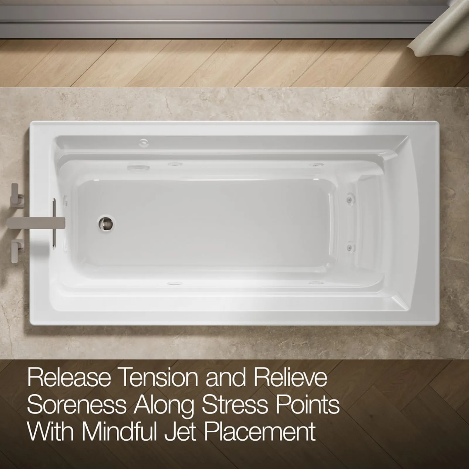 72" x 36" drop-in heated whirlpool bath^Kohler
