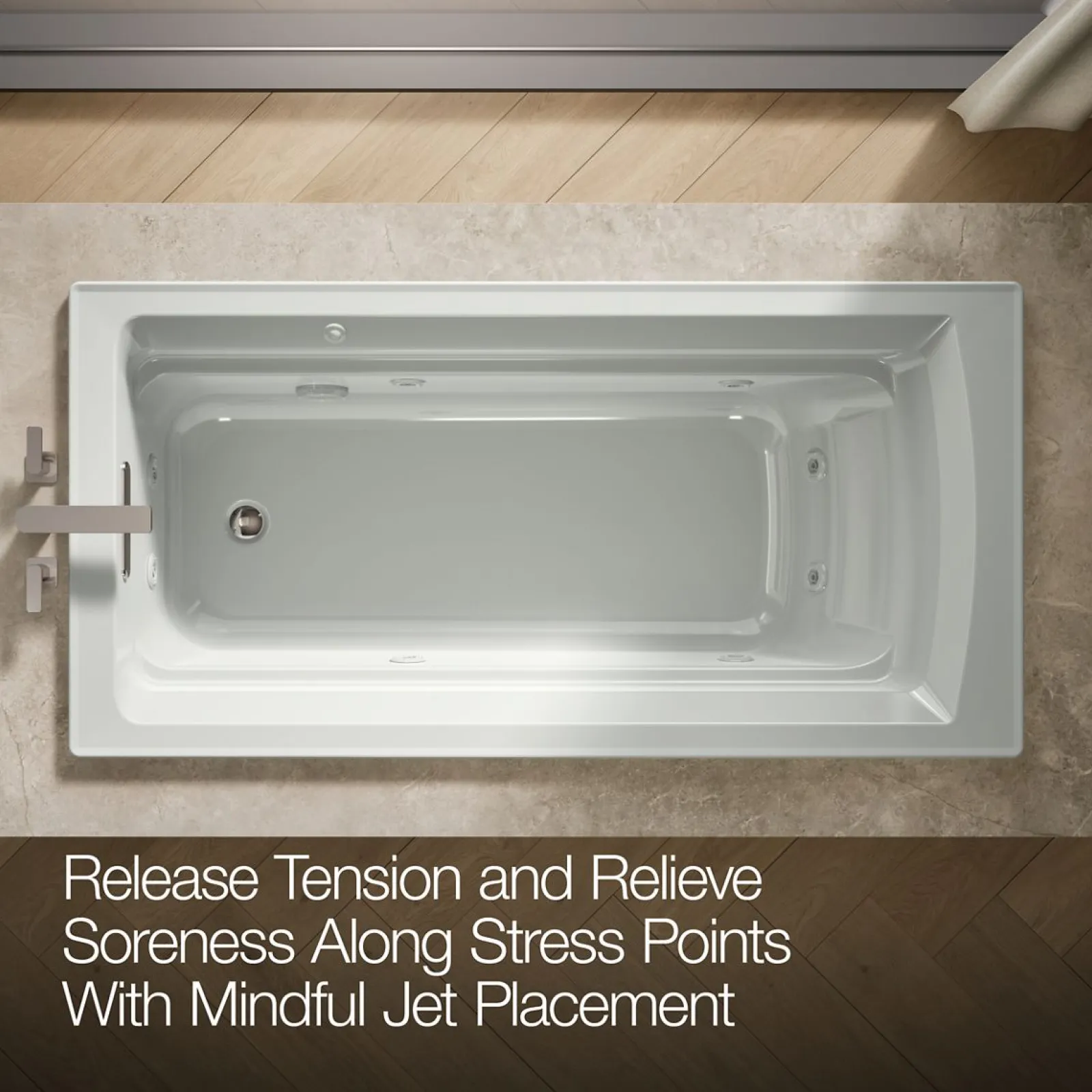 72" x 36" drop-in heated whirlpool bath^Kohler