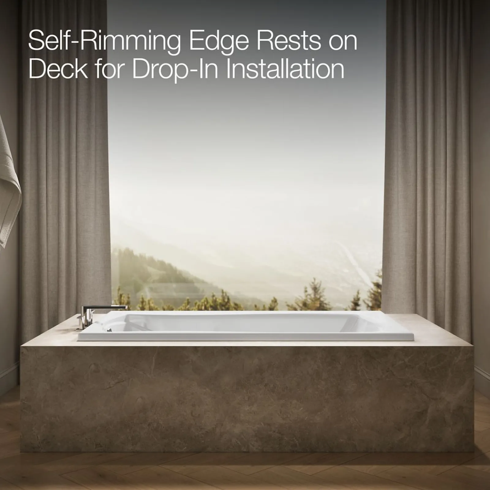 66" x 35-7/8" drop-in heated whirlpool bath^Kohler Best