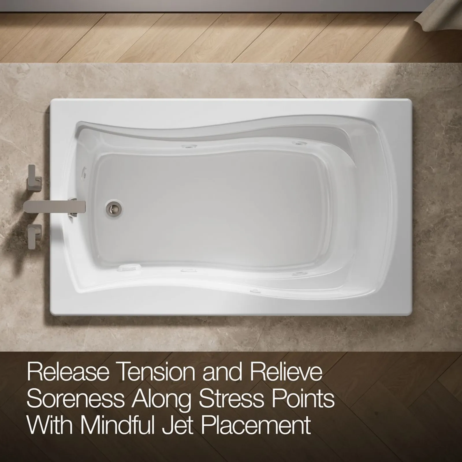 60" x 36" drop-in heated whirlpool bath^Kohler Online