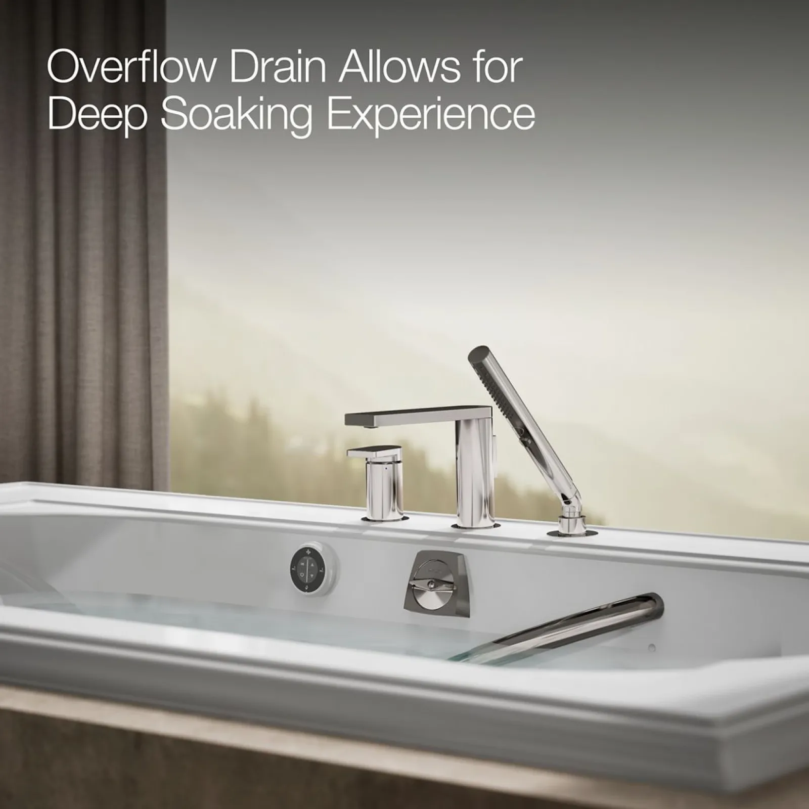 72" x 42" drop-in heated whirlpool bath^Kohler