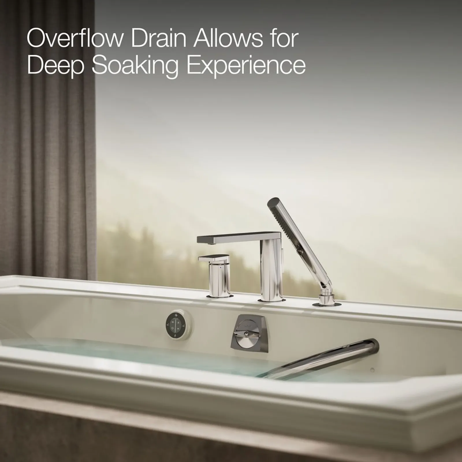 72" x 42" drop-in heated whirlpool bath^Kohler