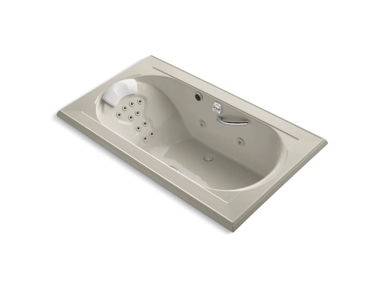 72" x 42" drop-in heated whirlpool bath^Kohler