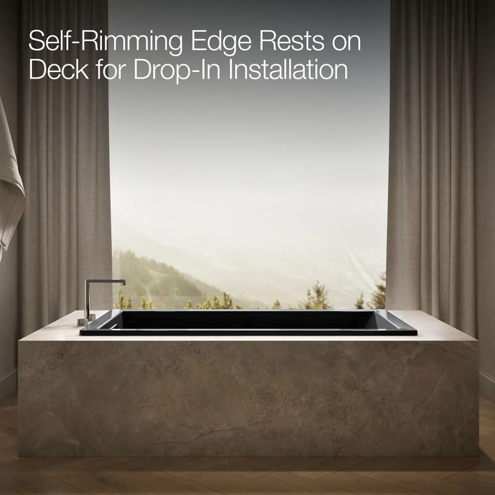 66" x 36" drop-in heated whirlpool bath^Kohler New