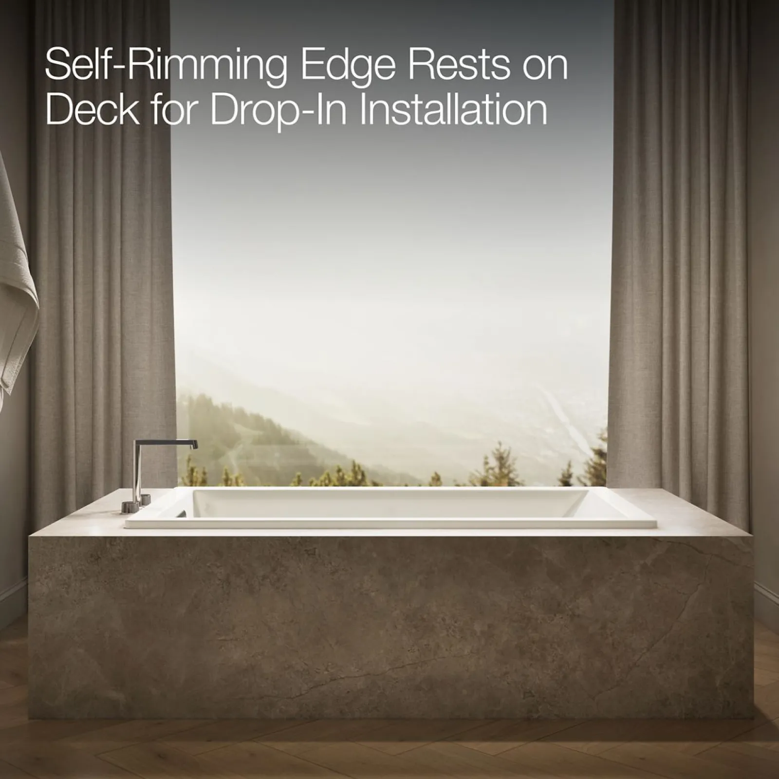 66" x 36" drop-in heated whirlpool bath^Kohler New