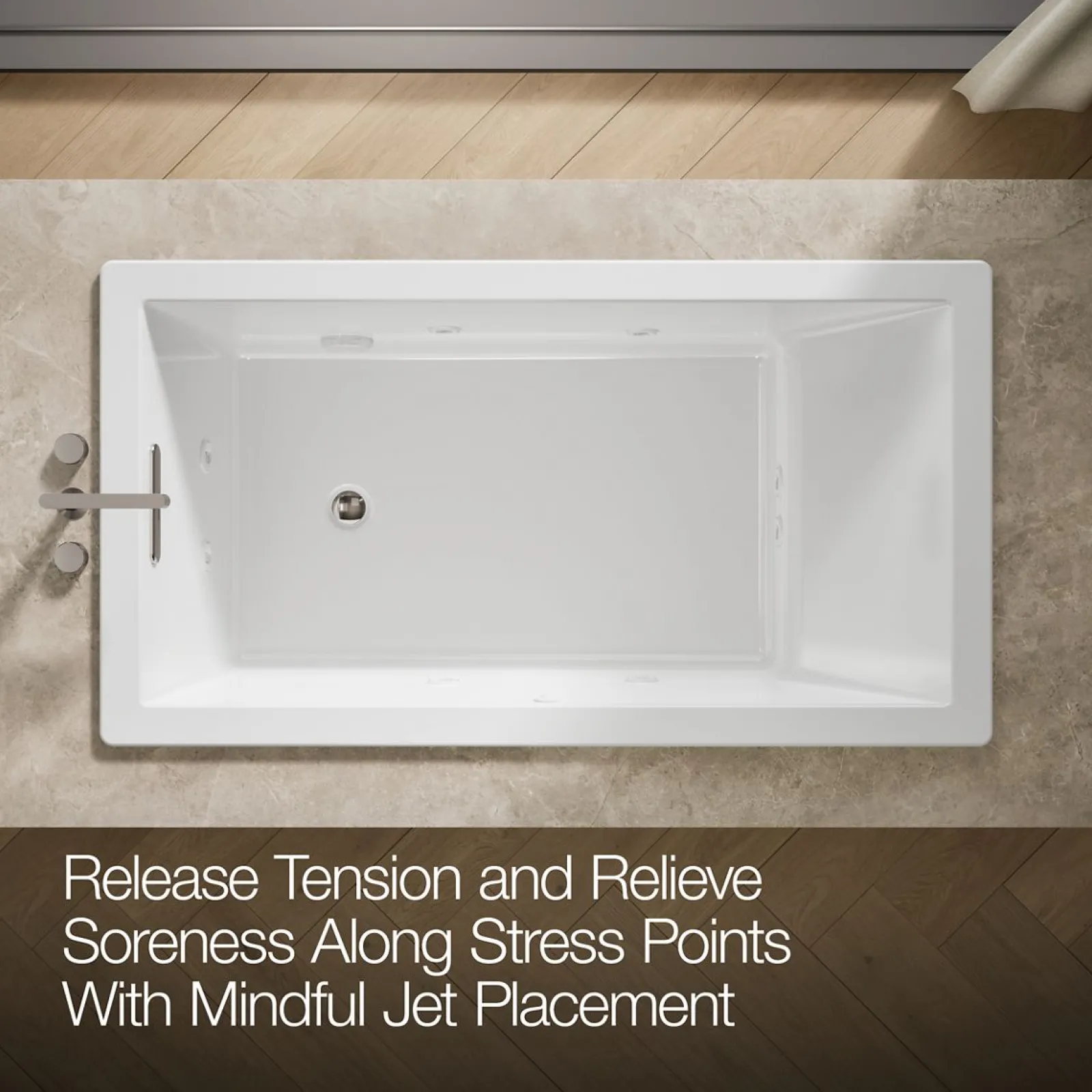 66" x 36" drop-in heated whirlpool bath^Kohler New