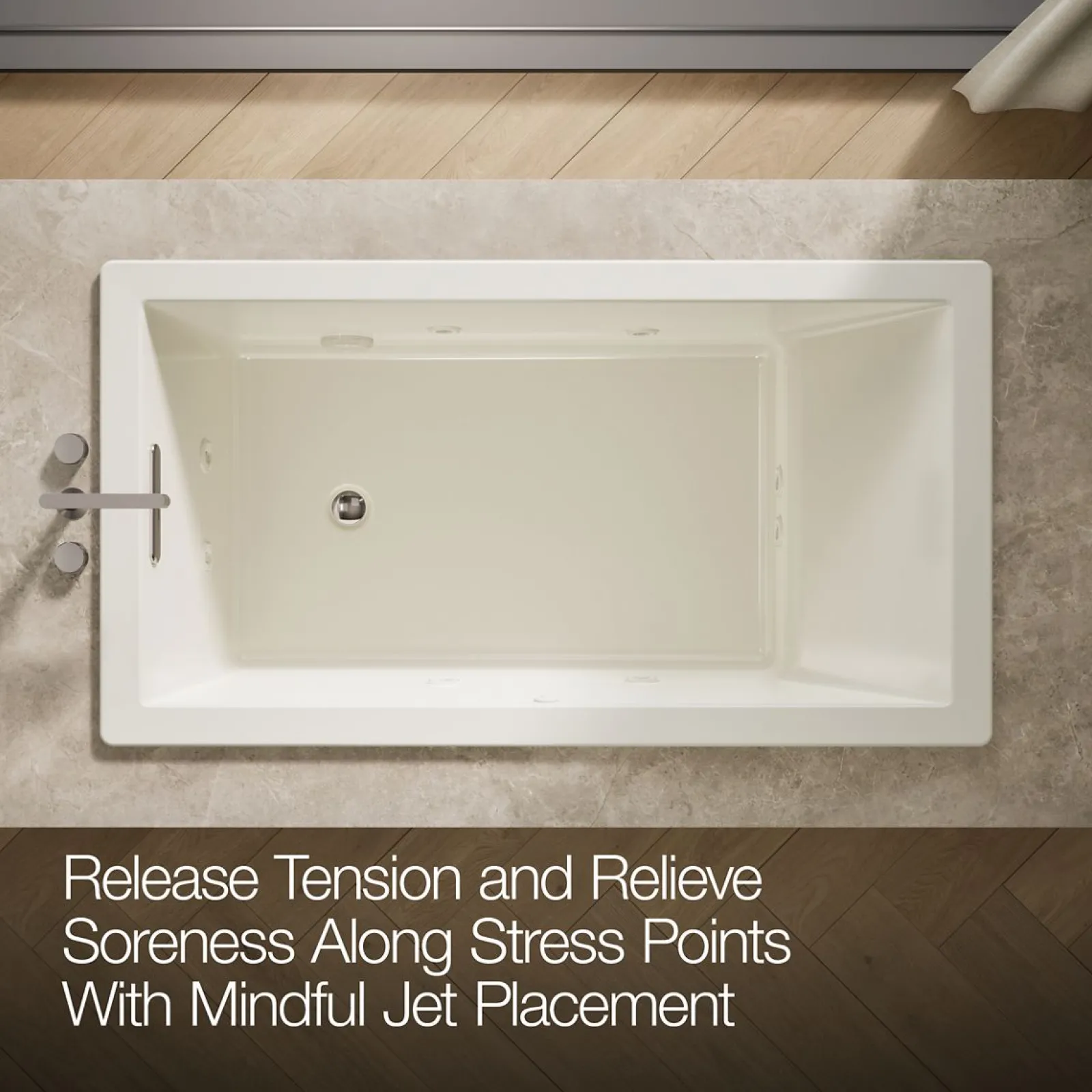 66" x 36" drop-in heated whirlpool bath^Kohler New
