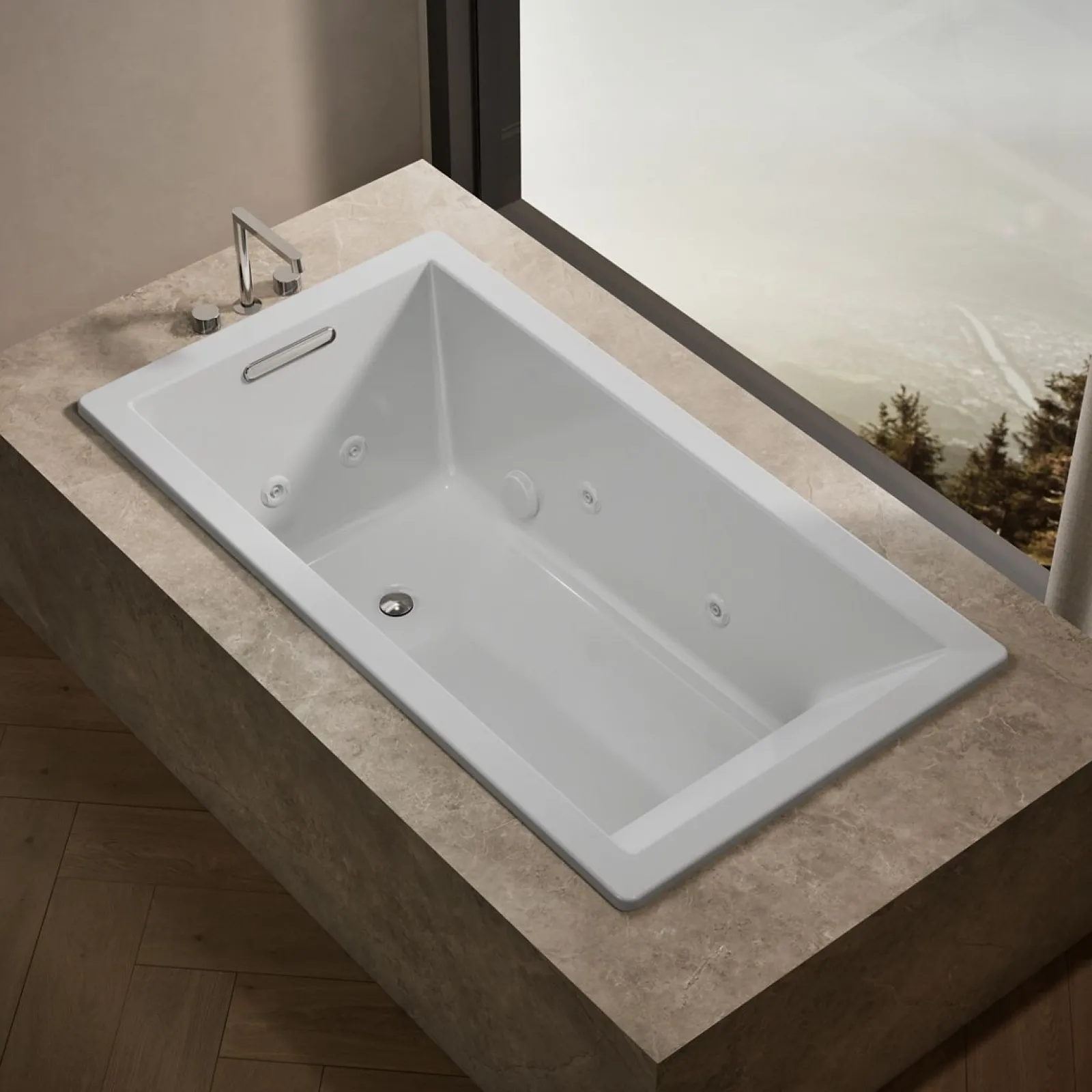 66" x 36" drop-in heated whirlpool bath^Kohler New