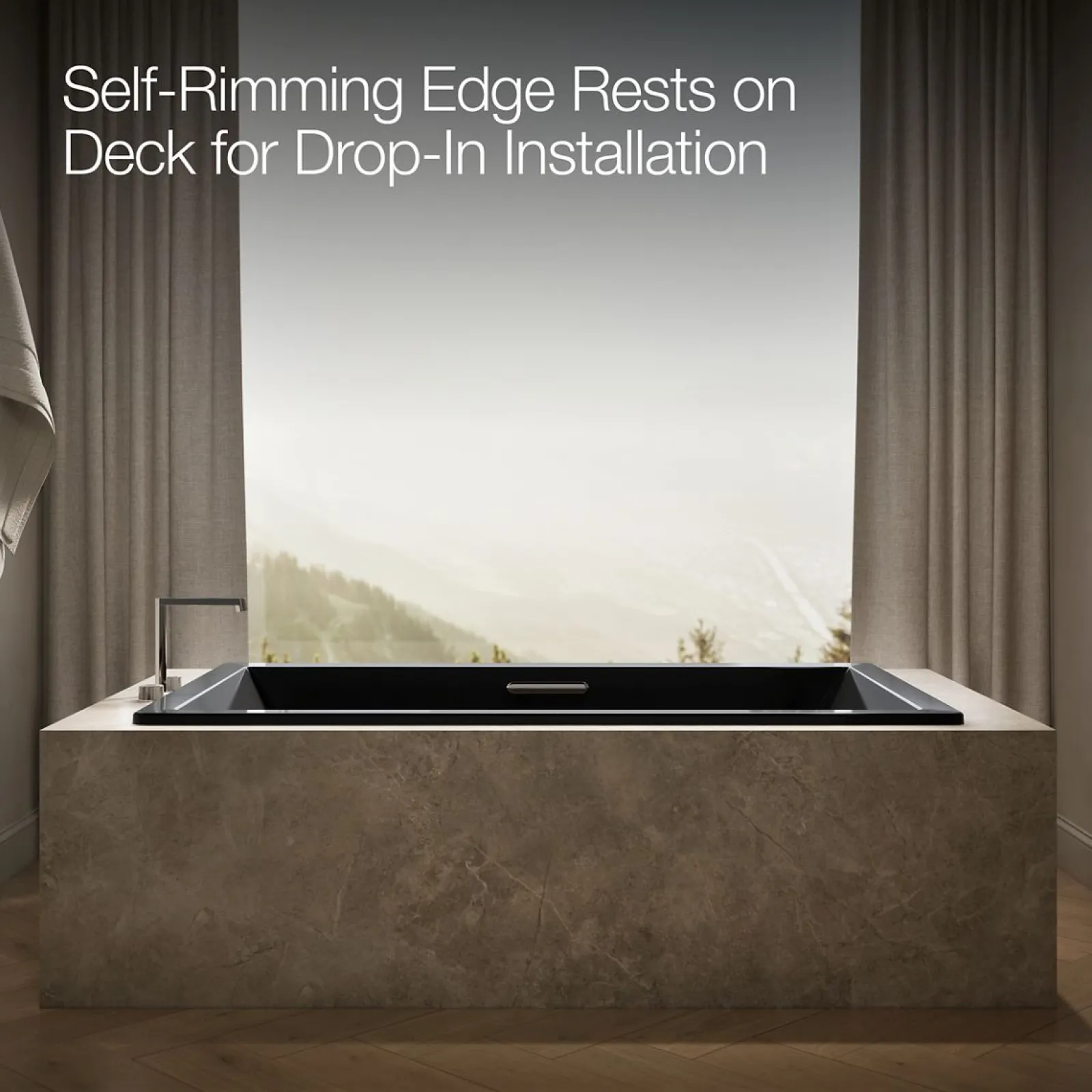 72" x 42" drop-in heated whirlpool bath^Kohler New
