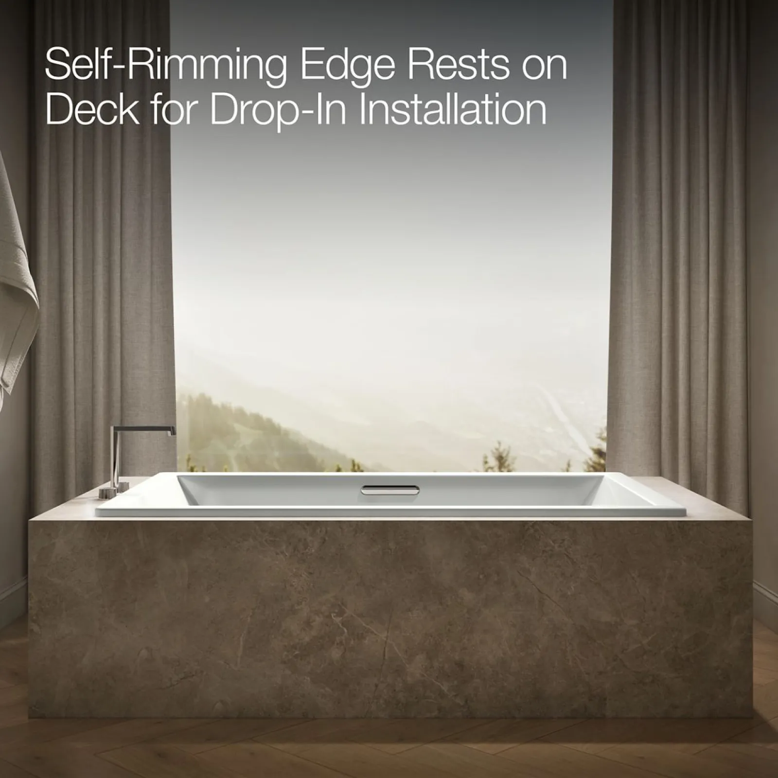 72" x 42" drop-in heated whirlpool bath^Kohler New