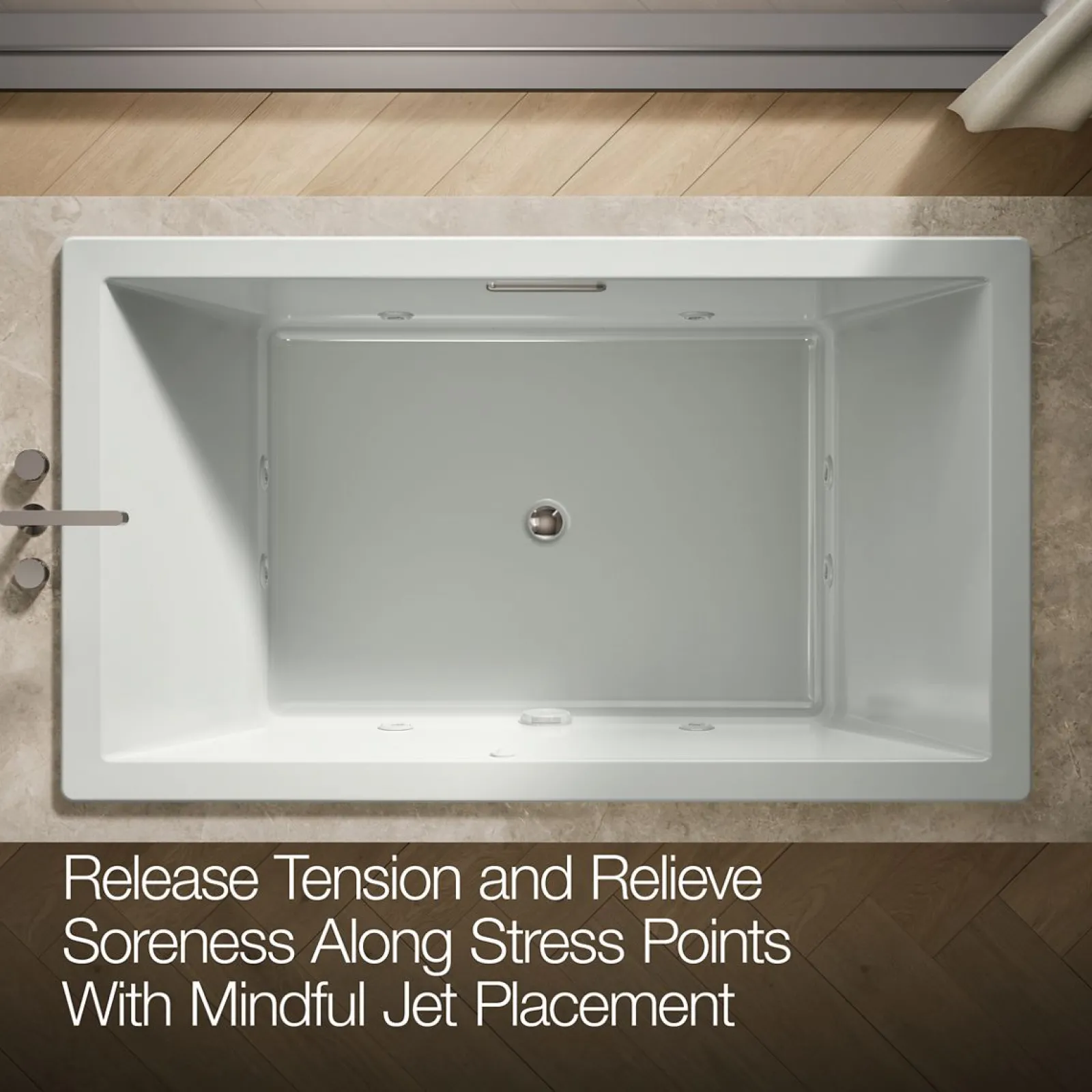72" x 42" drop-in heated whirlpool bath^Kohler New