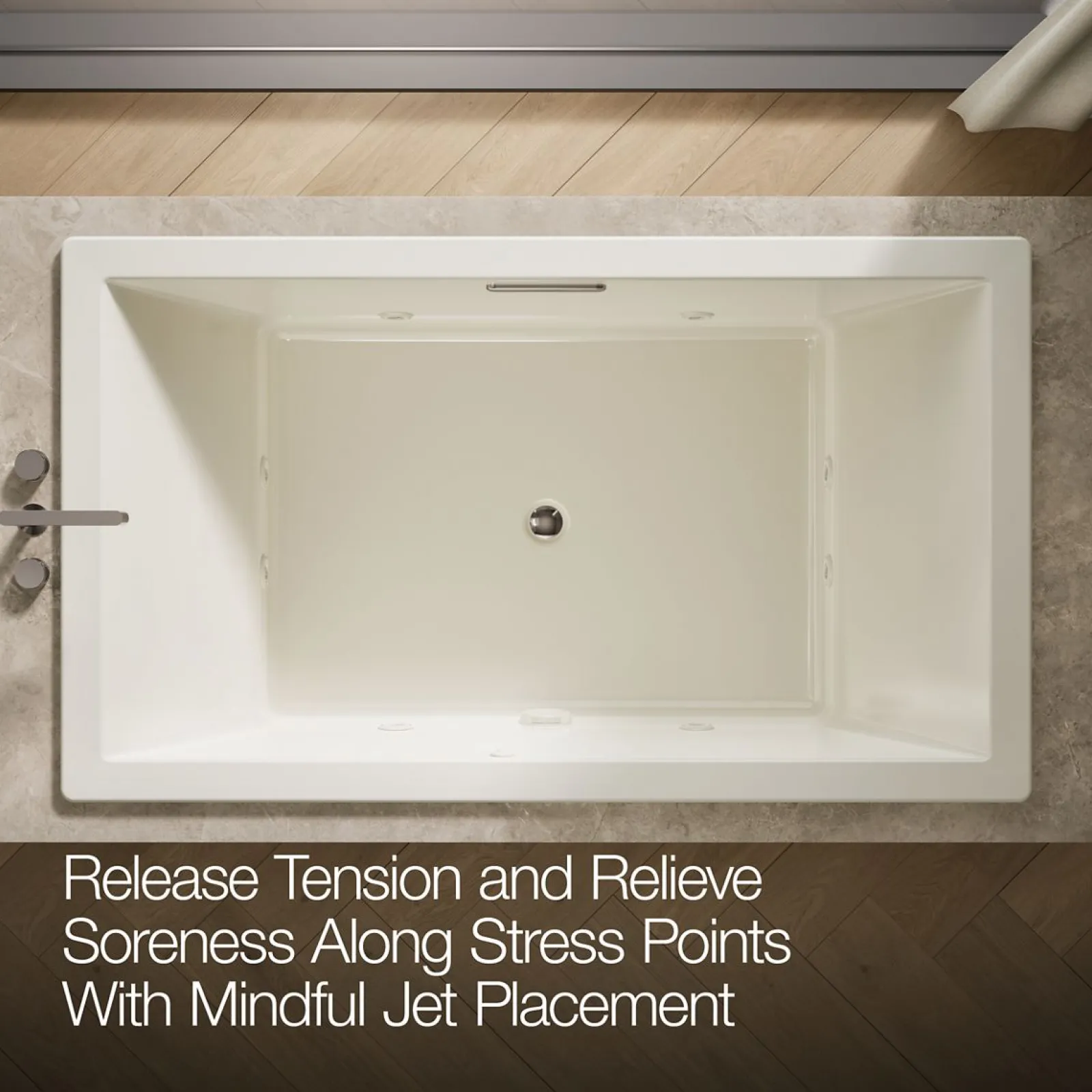 72" x 42" drop-in heated whirlpool bath^Kohler New