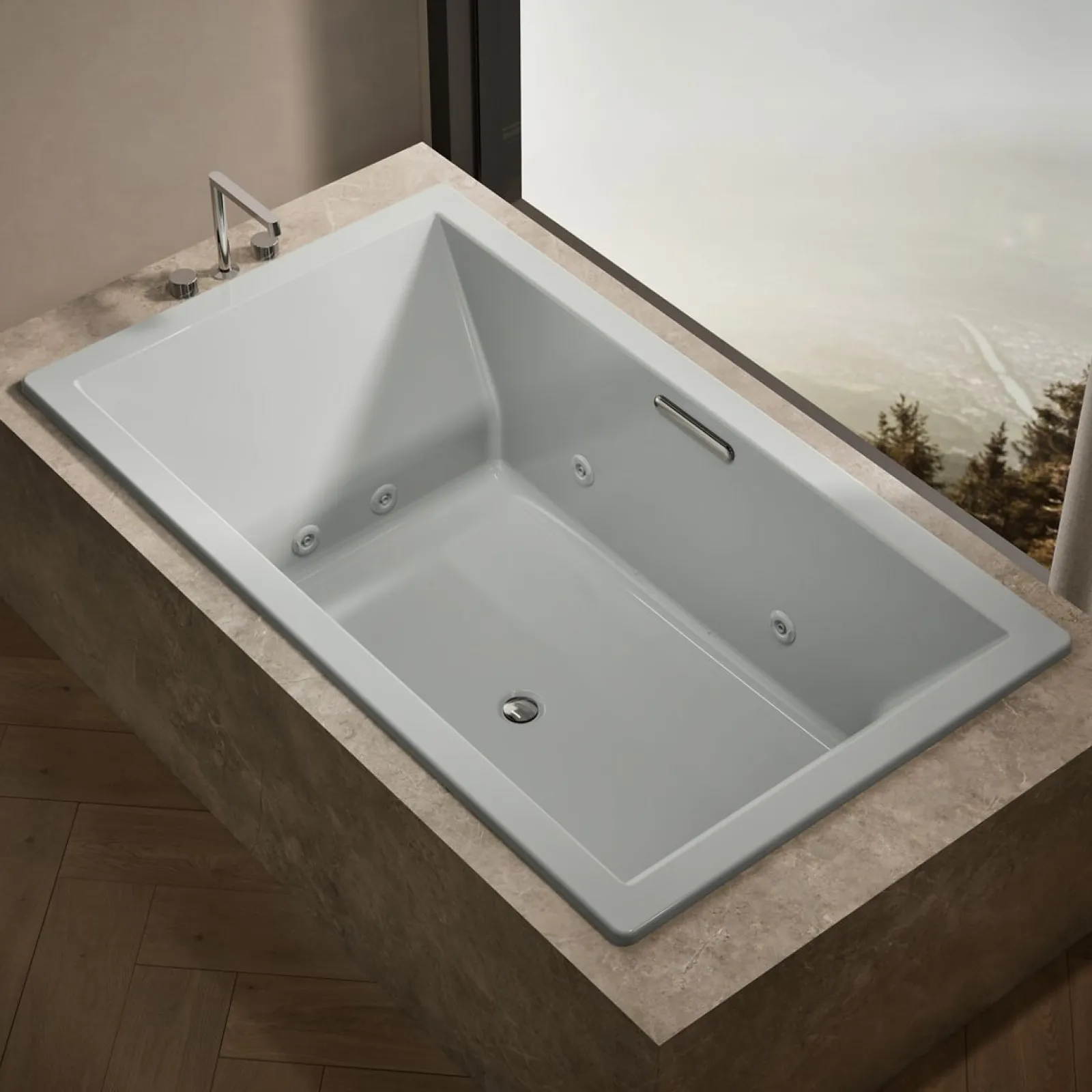 72" x 42" drop-in heated whirlpool bath^Kohler New
