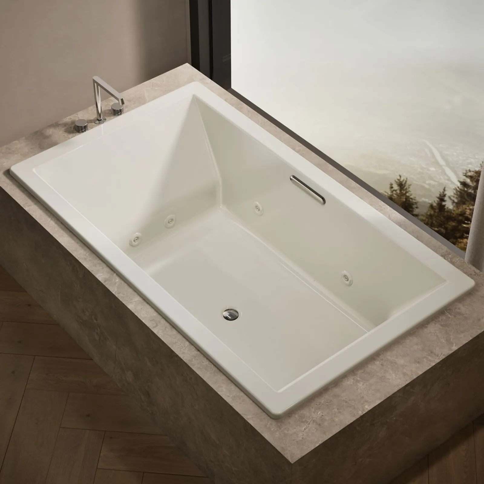 72" x 42" drop-in heated whirlpool bath^Kohler New