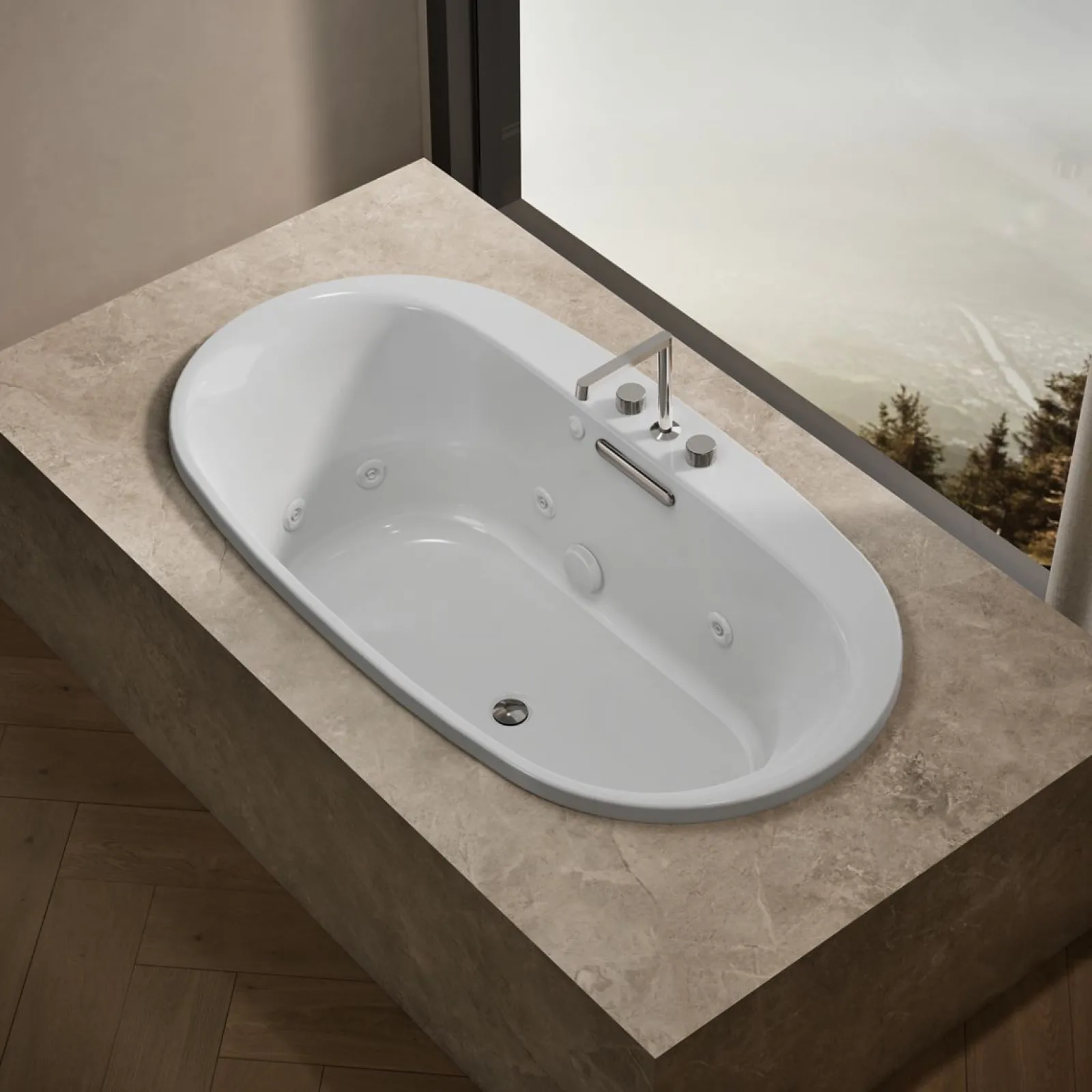66" x 36" drop-in heated whirlpool bath^Kohler New